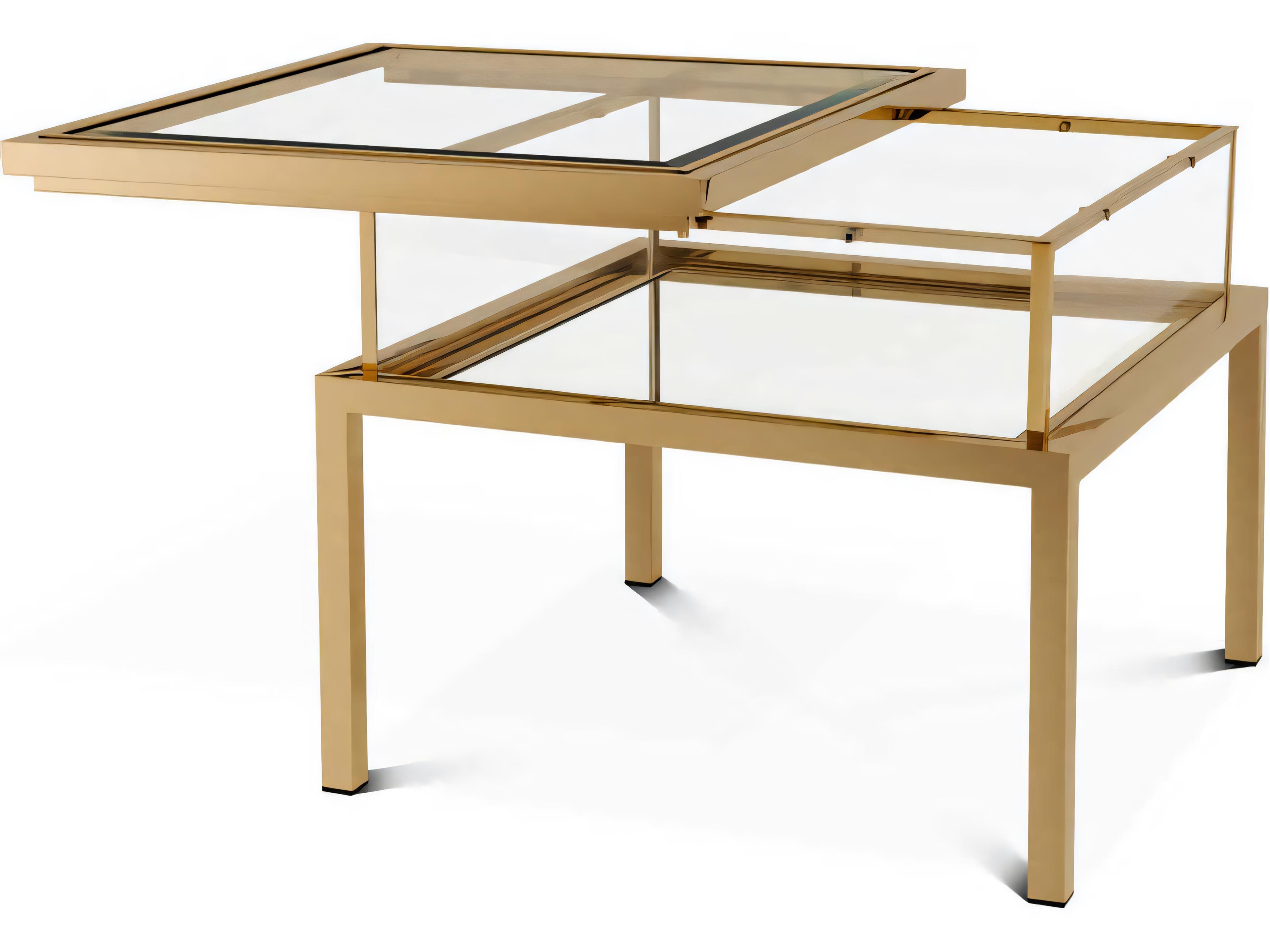 Harvey Brushed Brass Side Table