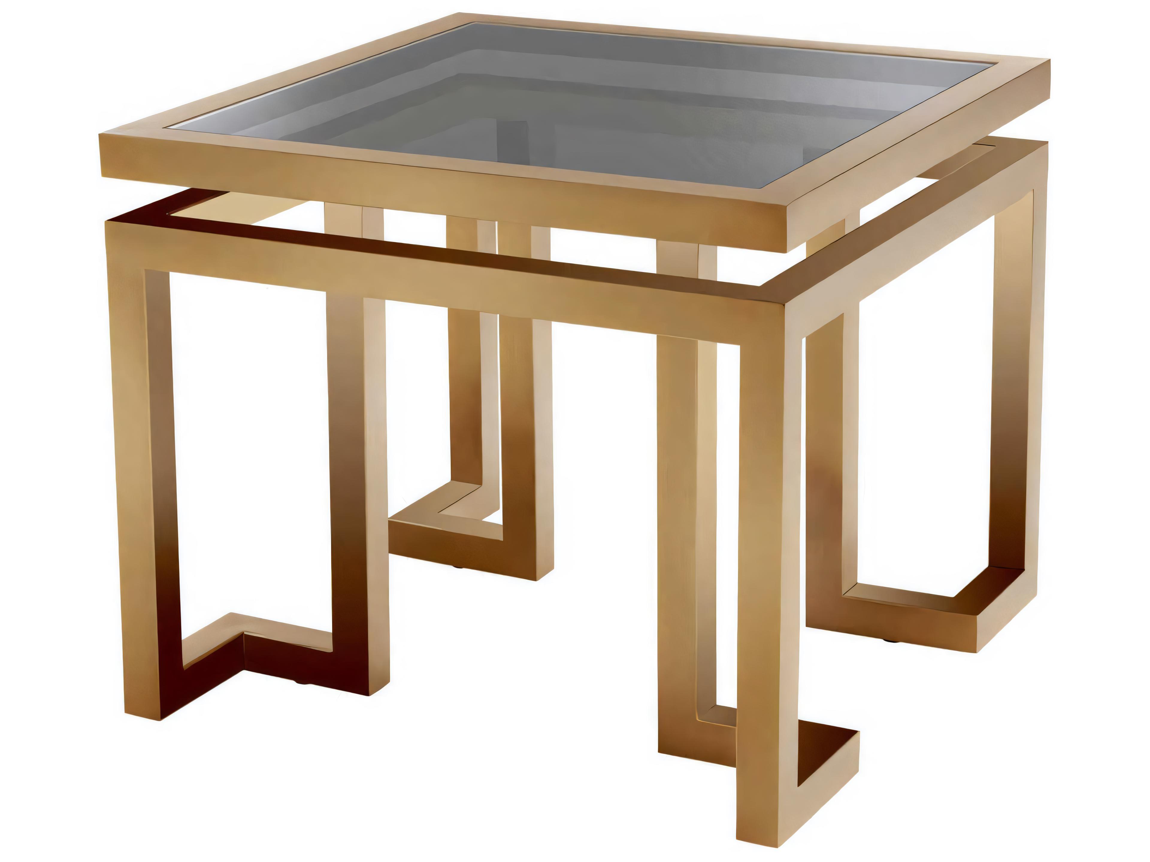 Palmer Brushed Brass Side Table