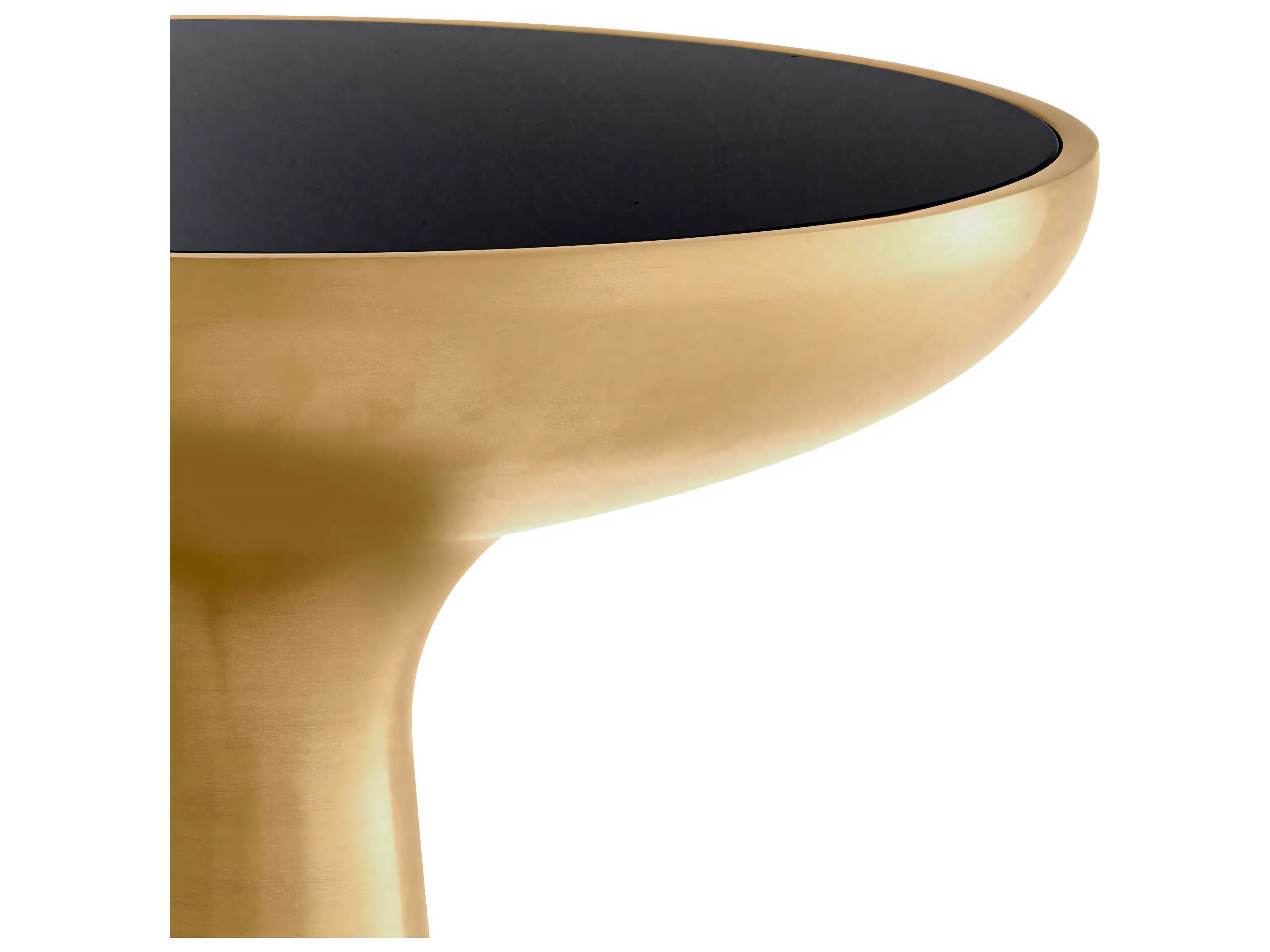Eichholtz Lindos Low Brushed Brass Side Table