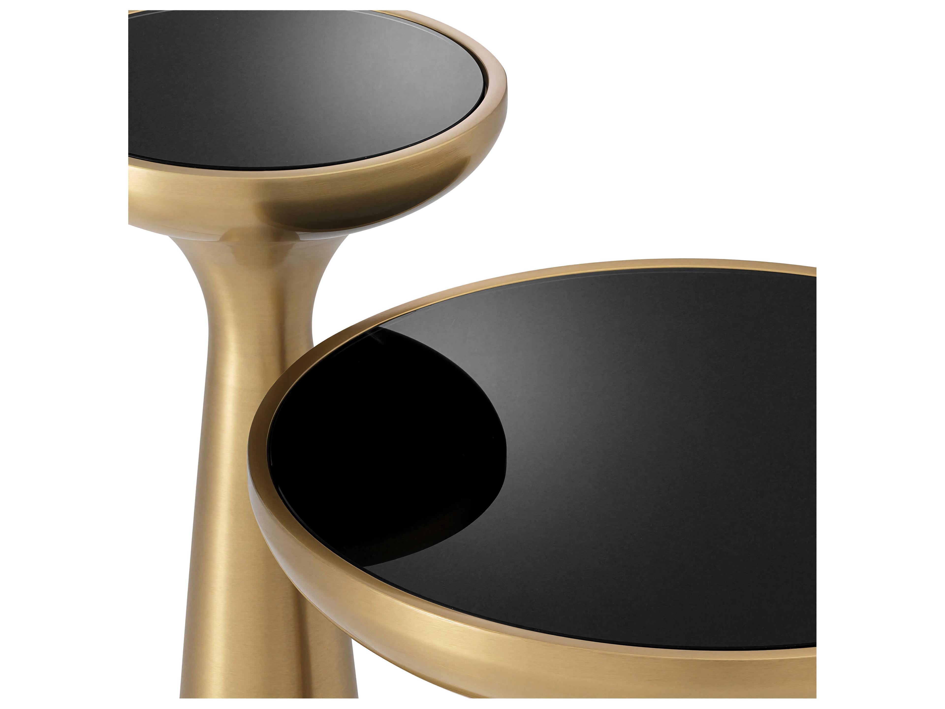 Eichholtz Lindos Low Brushed Brass Side Table