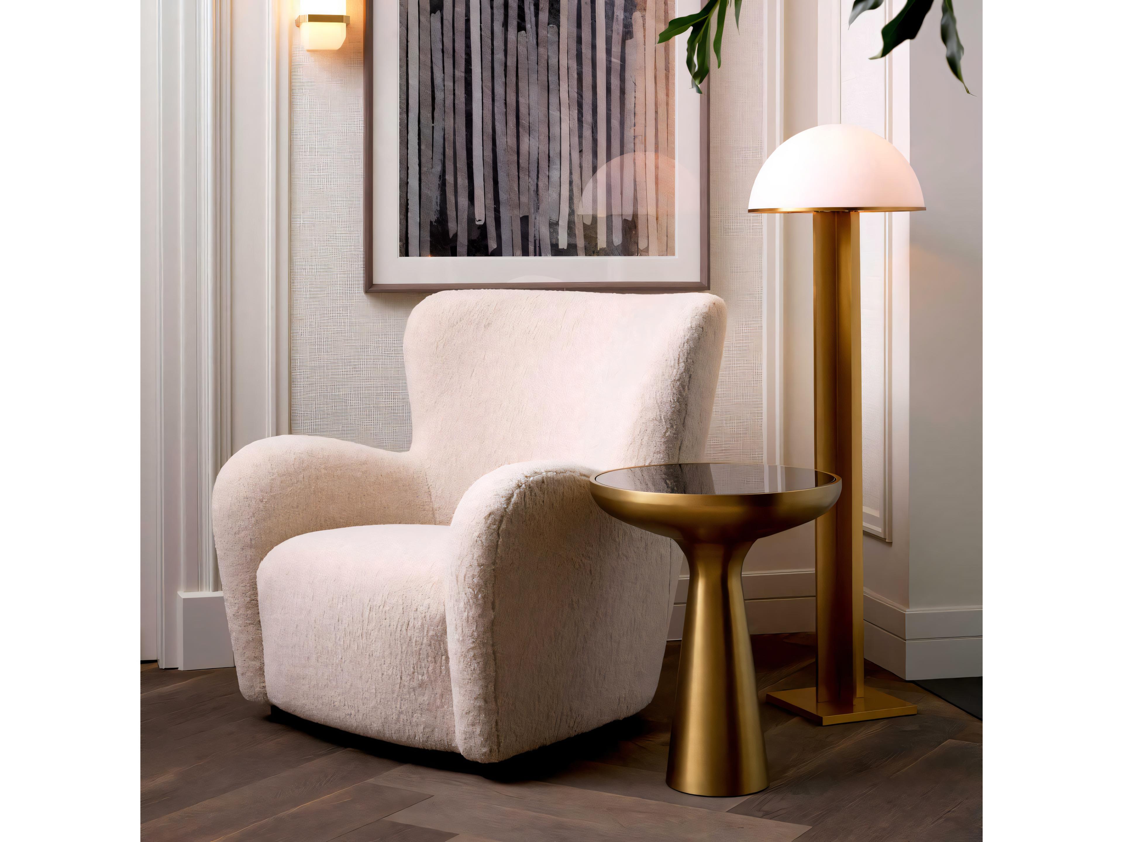 Eichholtz Lindos Low Brushed Brass Side Table