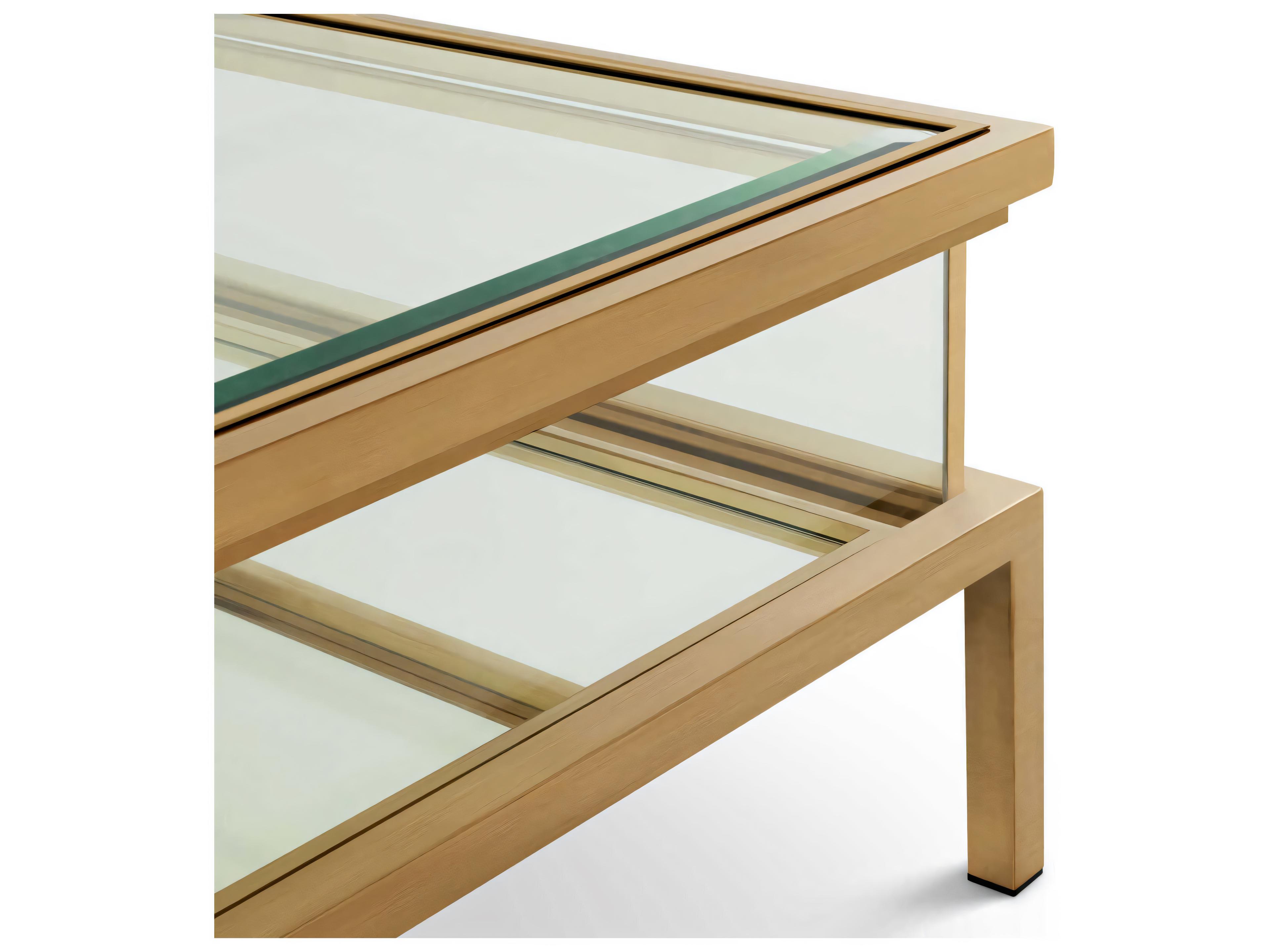 Eichholtz Harvey Rectangular Brushed Brass Coffee Table