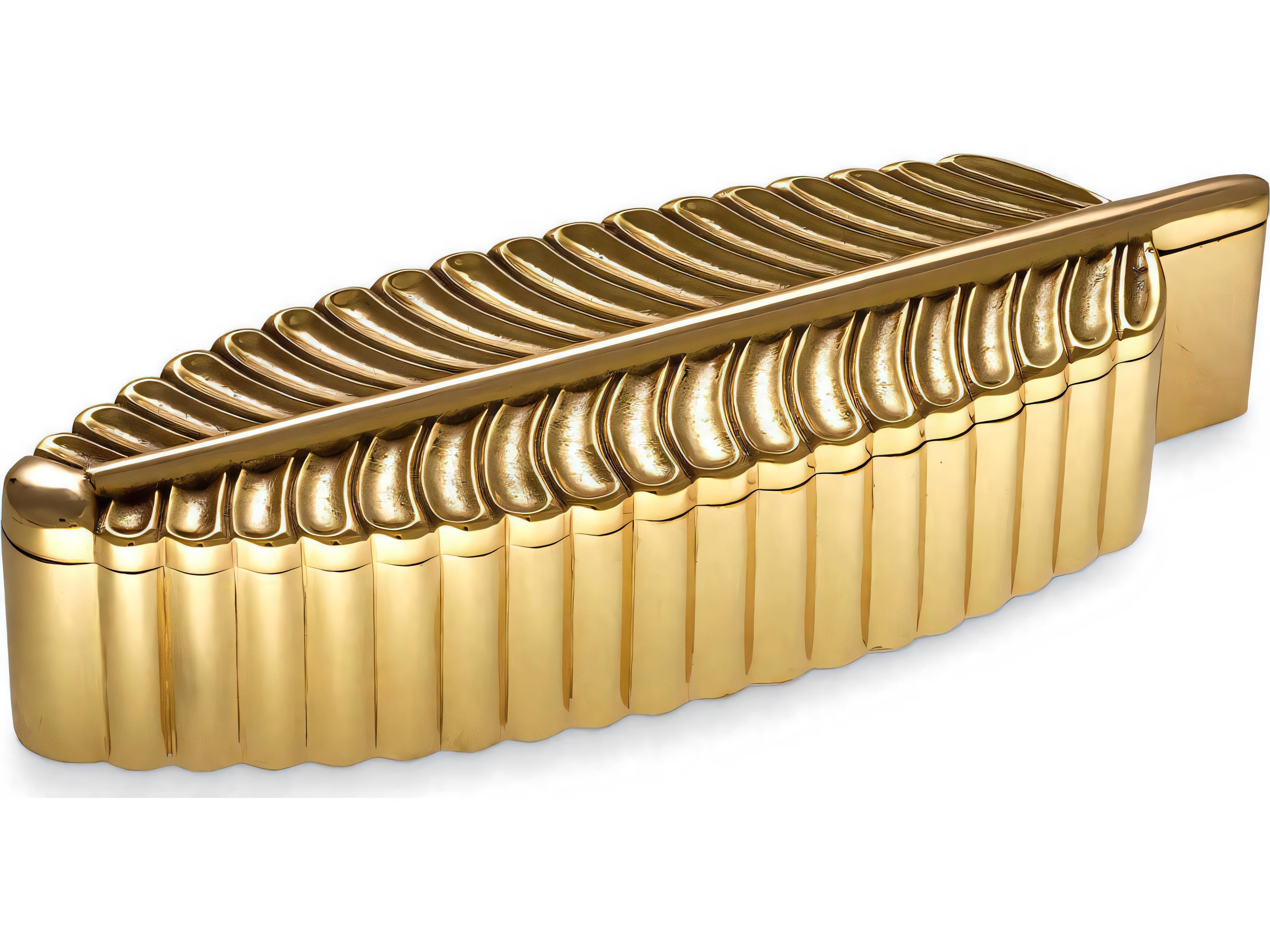 La Plume Polished Brass Box