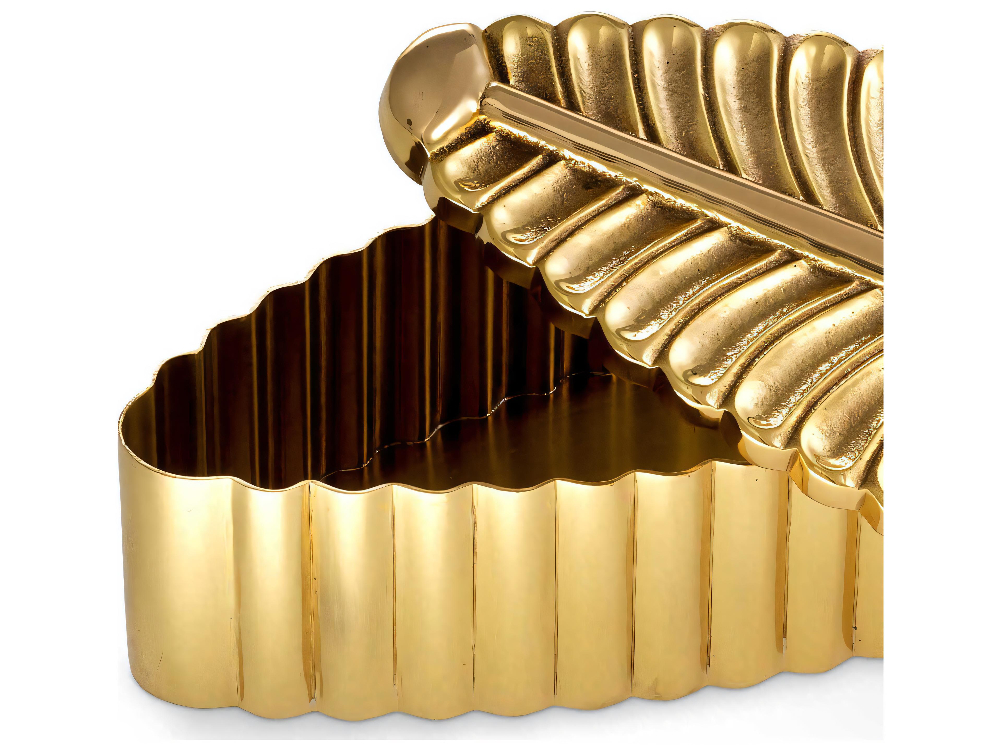 Eichholtz La Plume Polished Brass Box