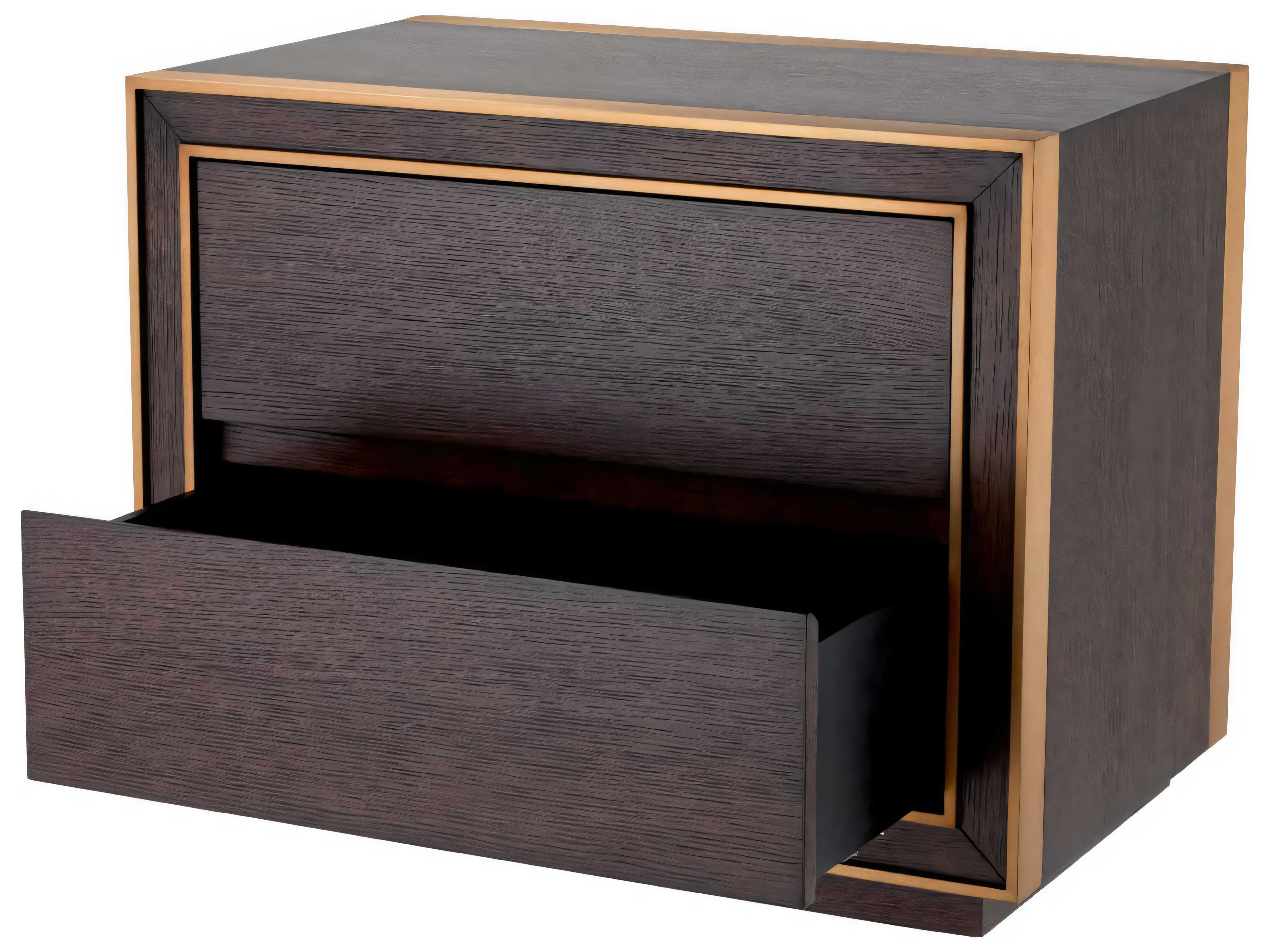 Eichholtz Camelot Brown Oak Veneer Nightstand