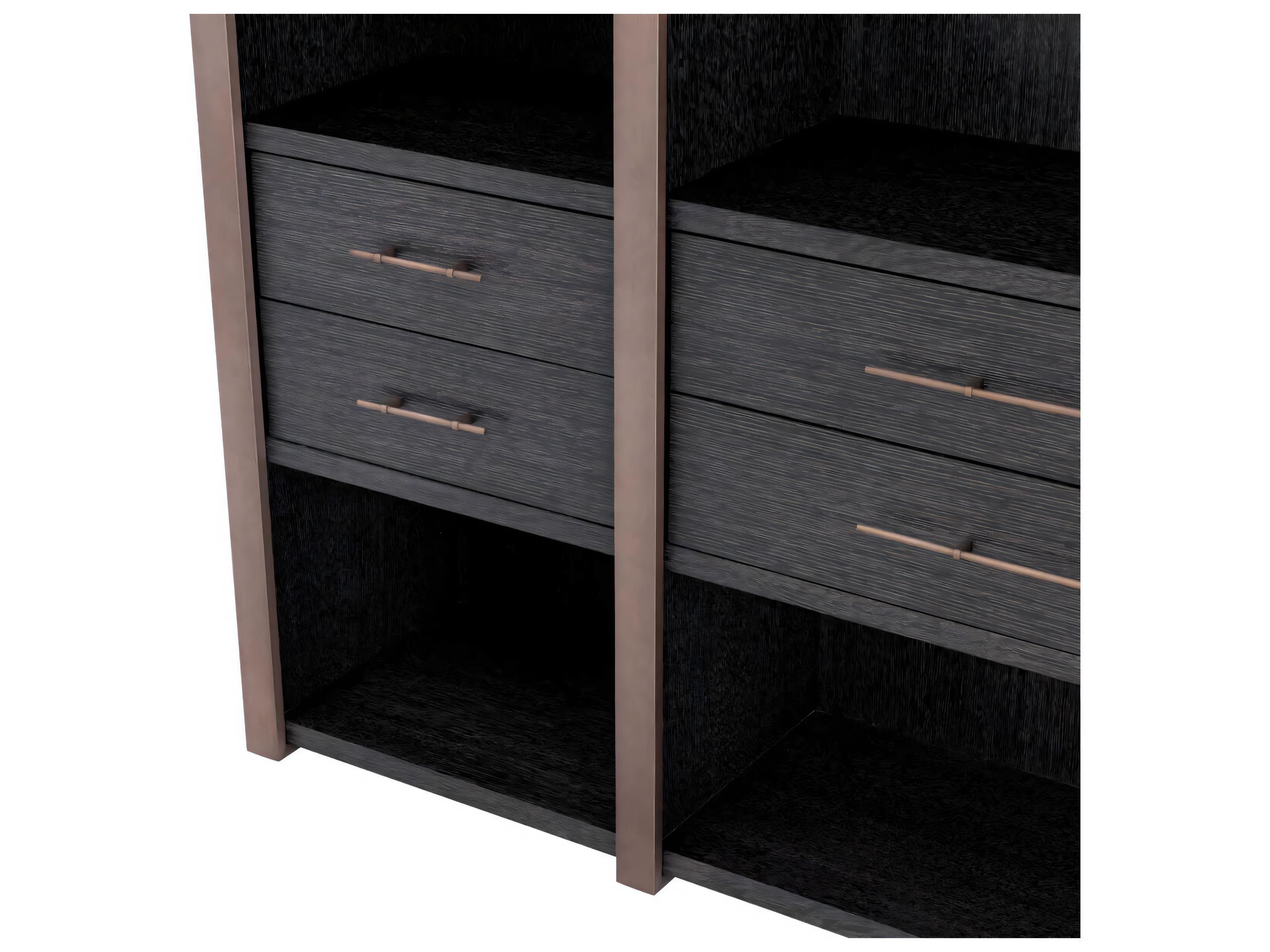 Eichholtz Canova Charcoal Grey Oak Veneer Cabinet