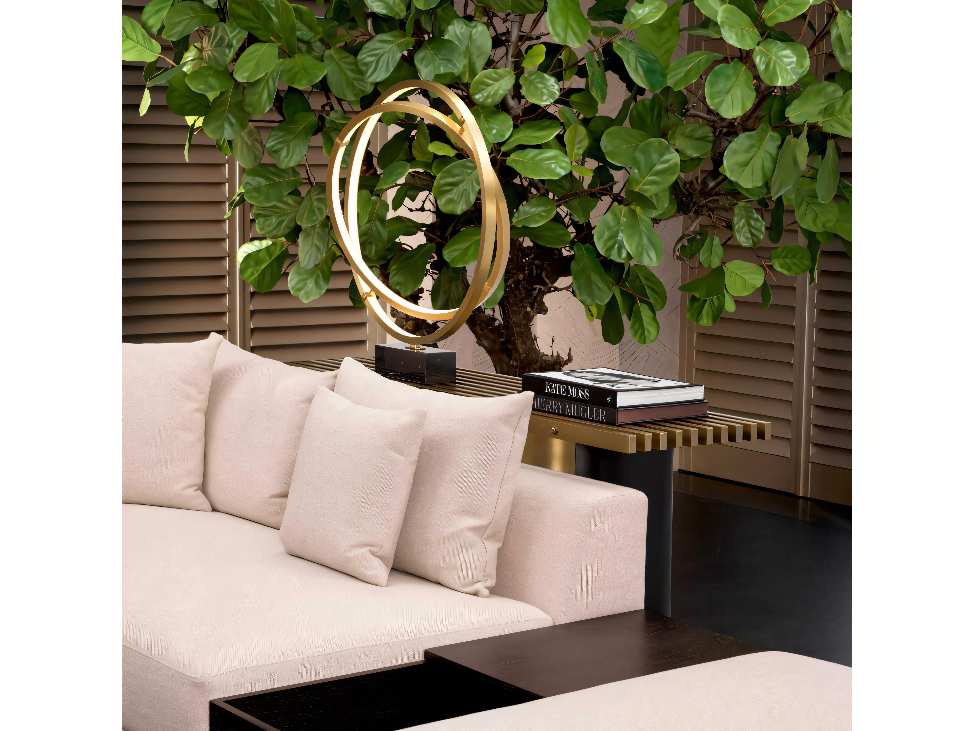 Eichholtz Vauclair Brushed Brass Console Table