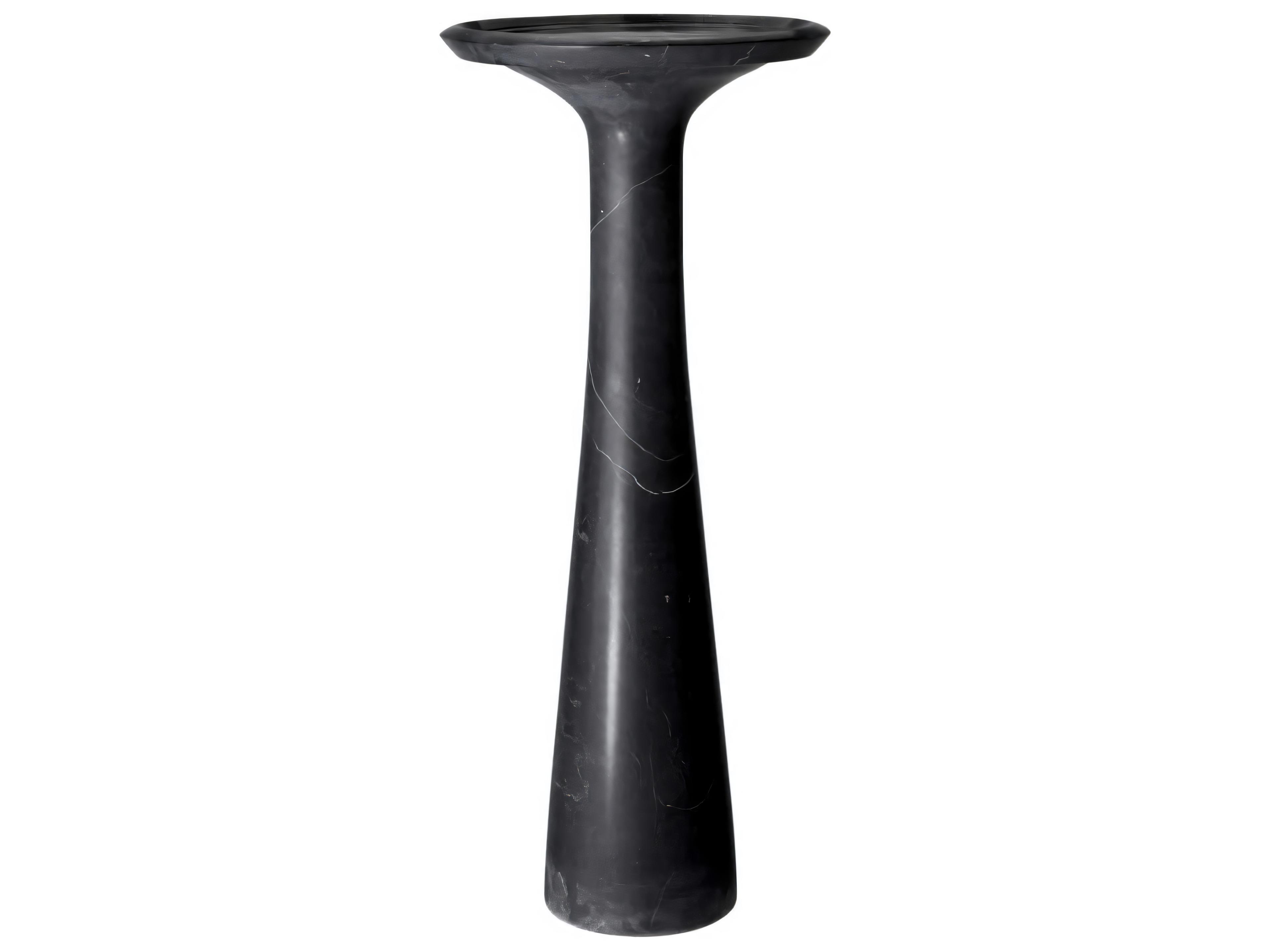 Eichholtz Pompano High Honed Black Marble Side Table