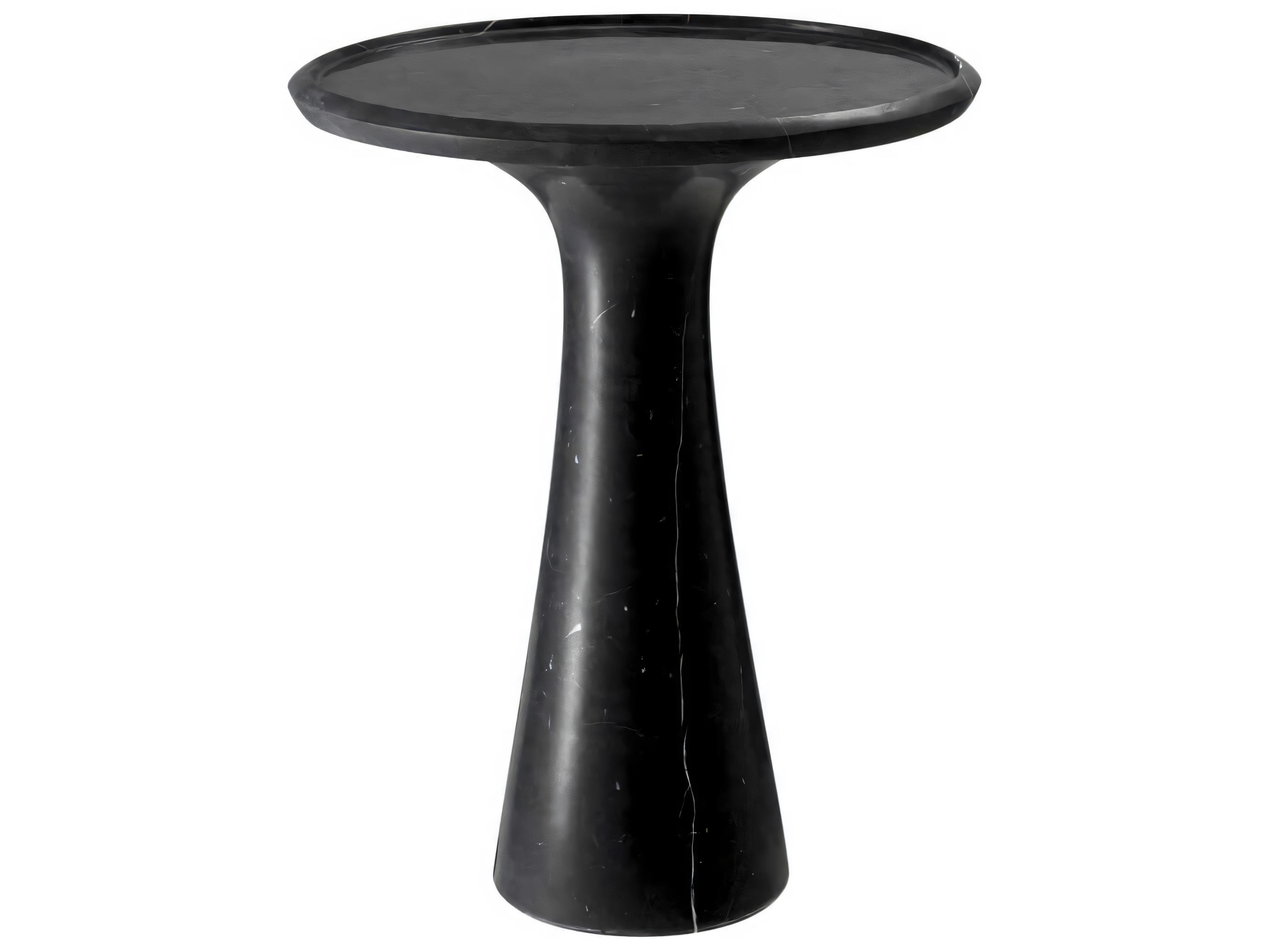 Pompano Low Side Table Honed Black Marble