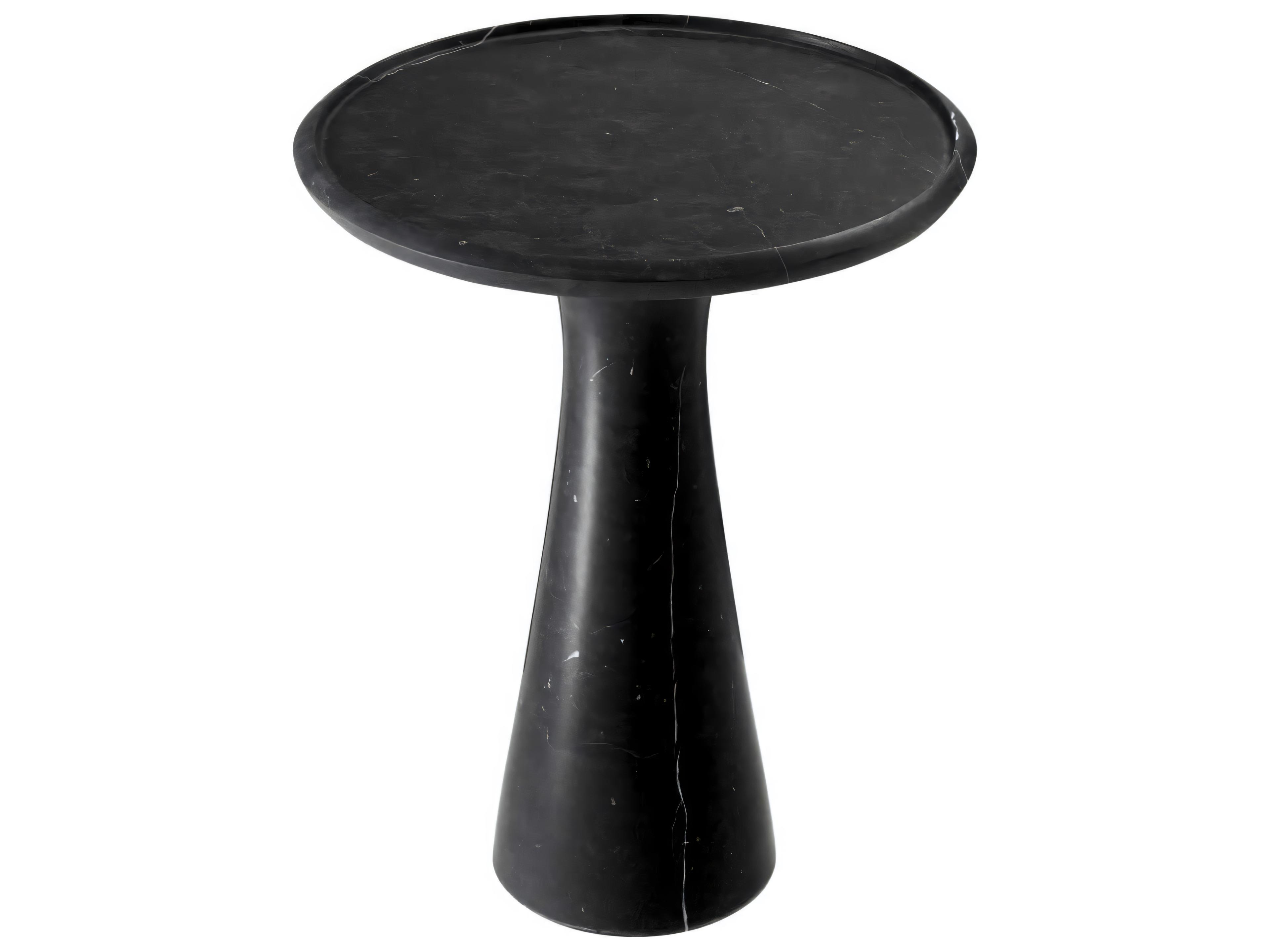 Eichholtz Pompano Low Honed Black Marble Side Table