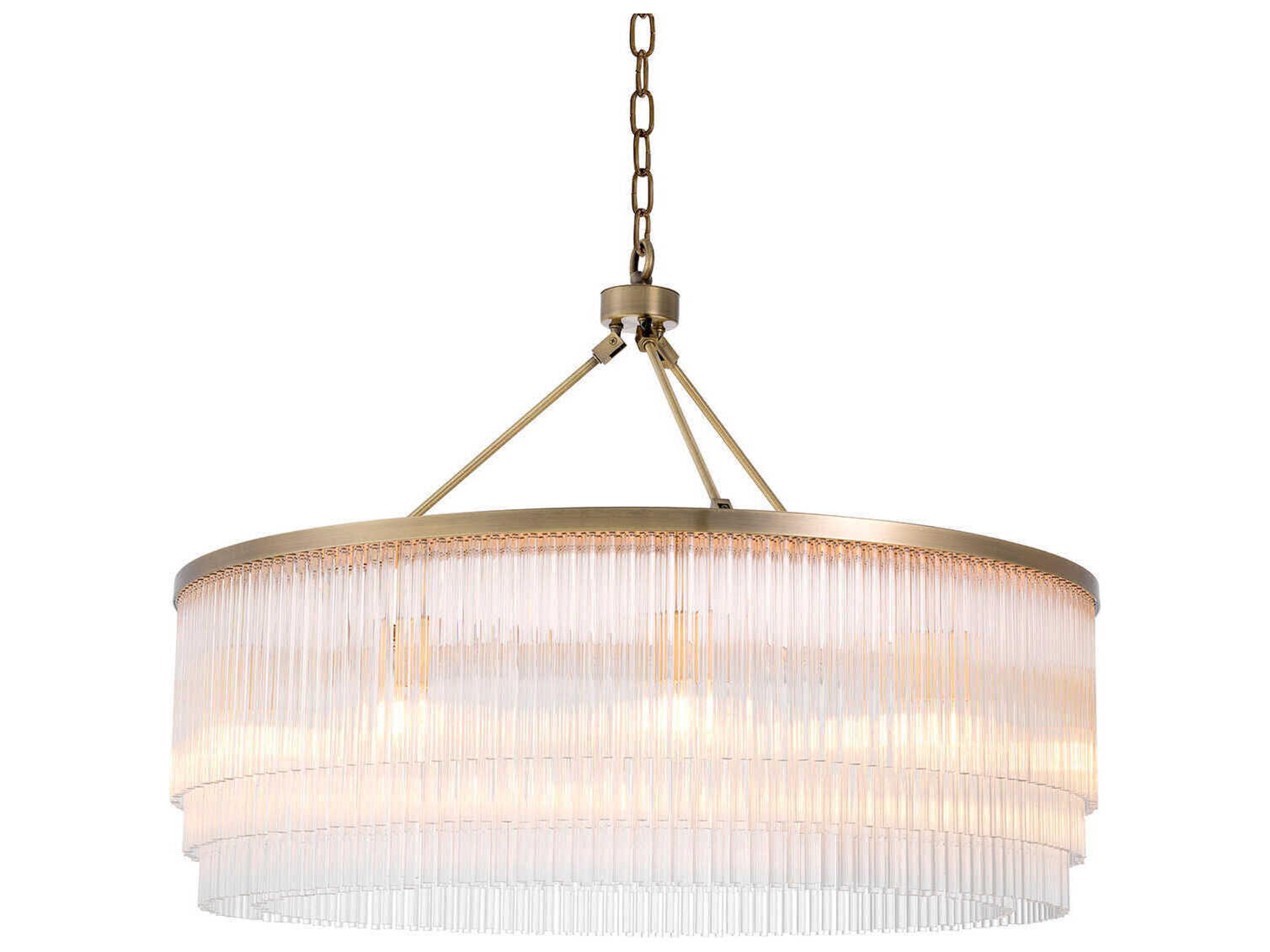 Hector L Light Brushed Brass Chandelier