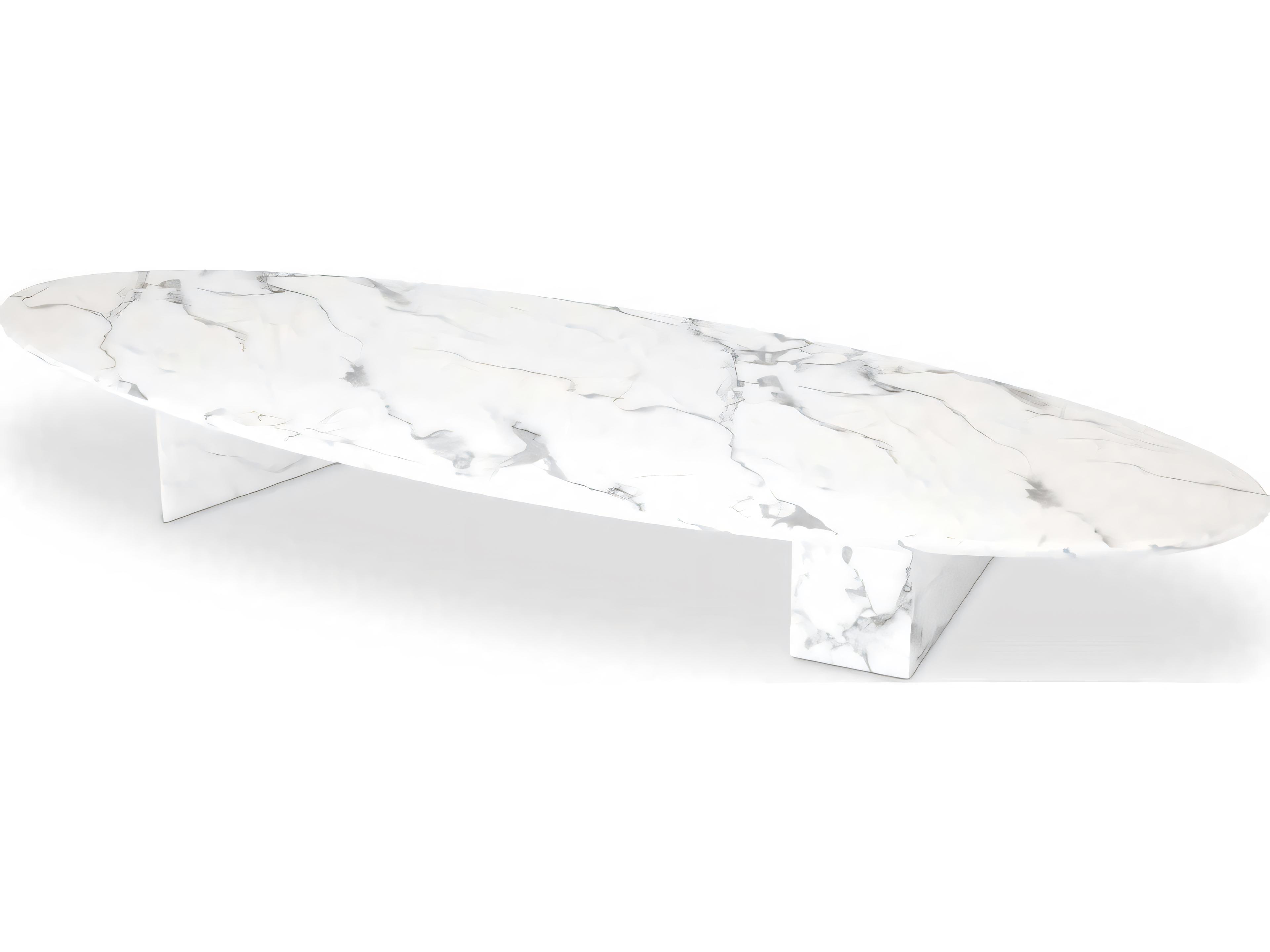 Eichholtz Aurore White Faux Marble Coffee Table