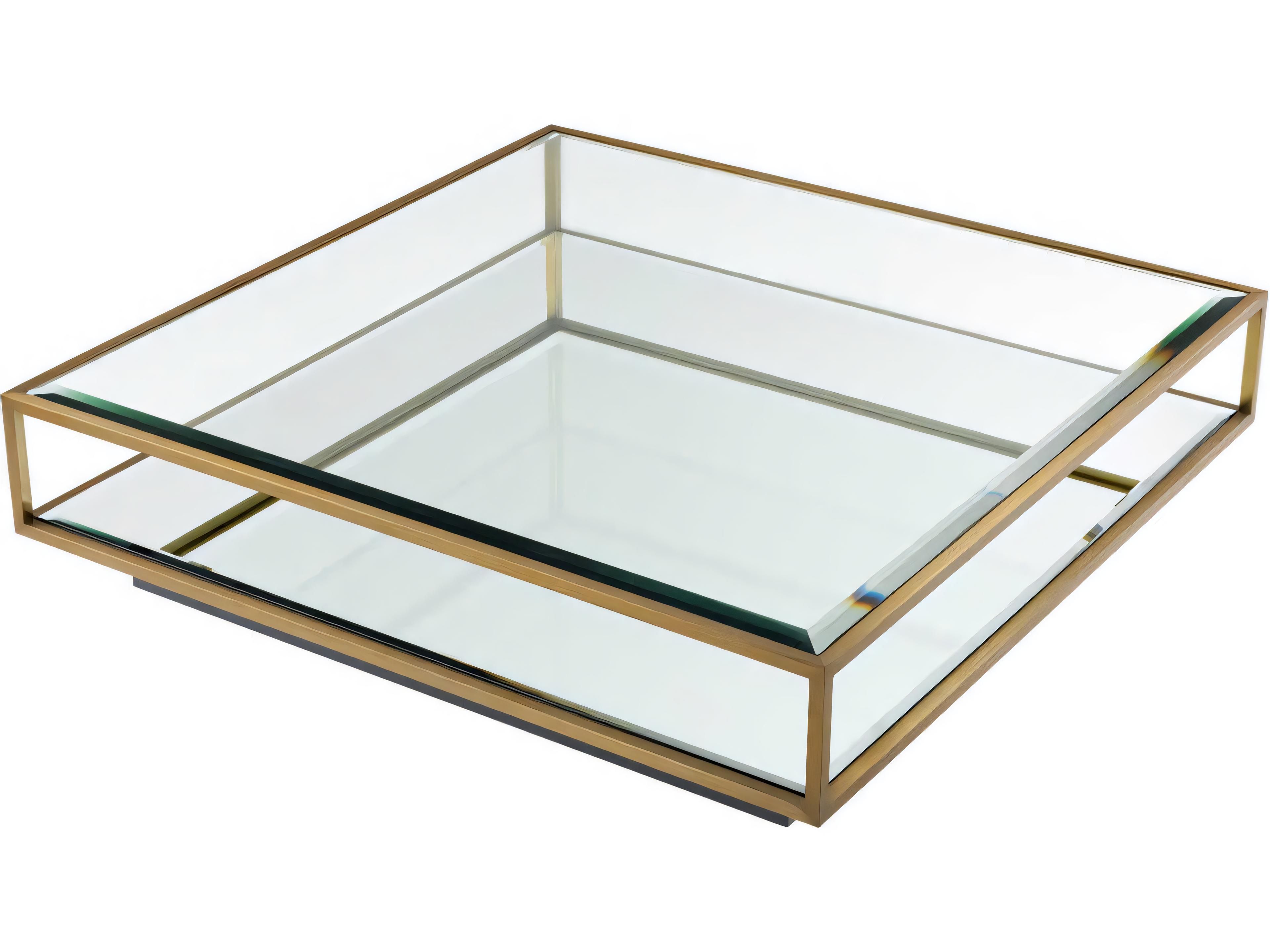 Eichholtz Tortona L Brushed Brass Coffee Table