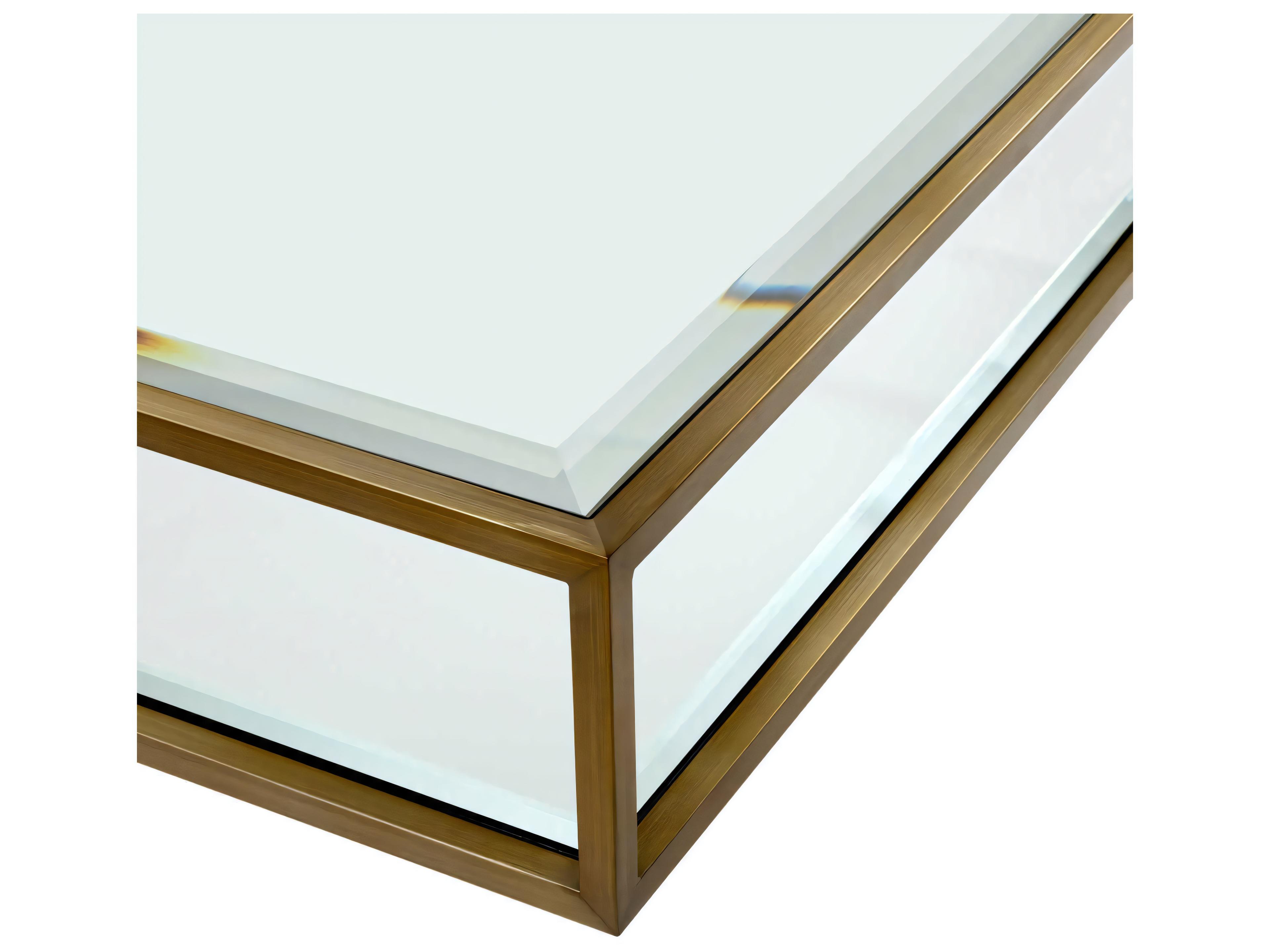 Eichholtz Tortona L Brushed Brass Coffee Table