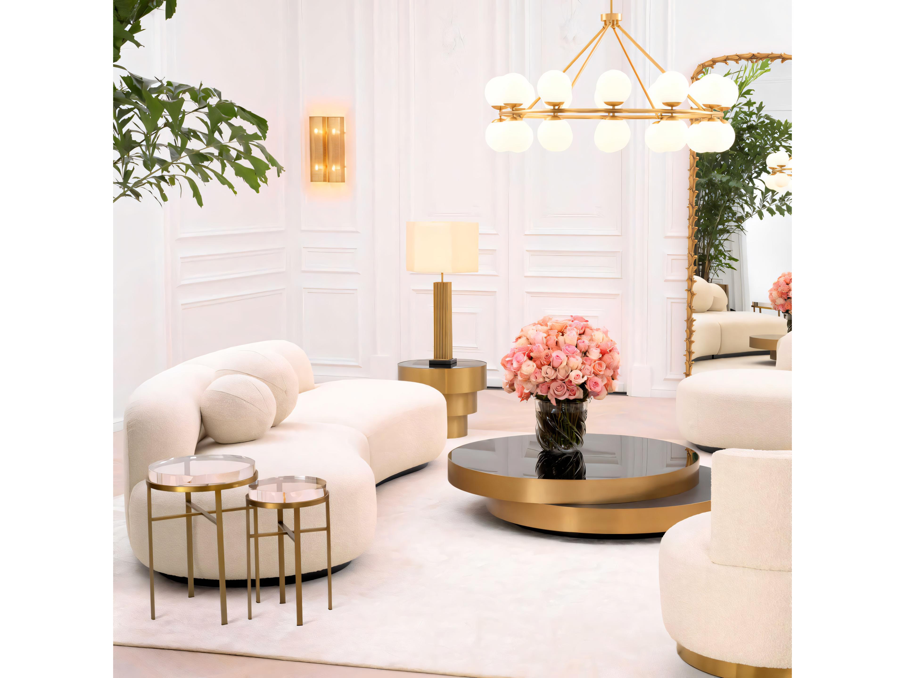 Eichholtz Hoxton Brushed Brass Set of 2 Side Table