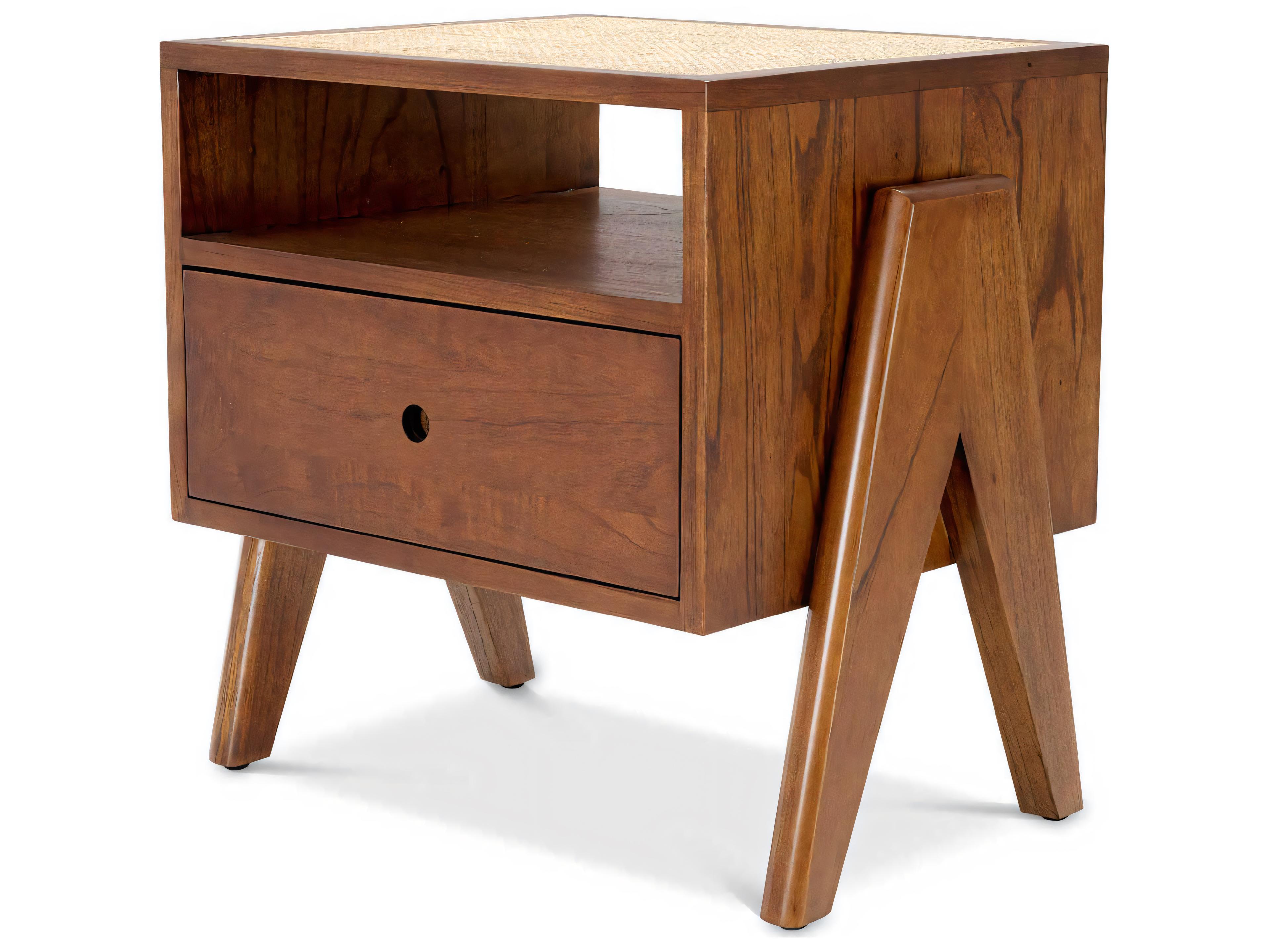 Latour Nightstand Classic Brown Rattan Cane