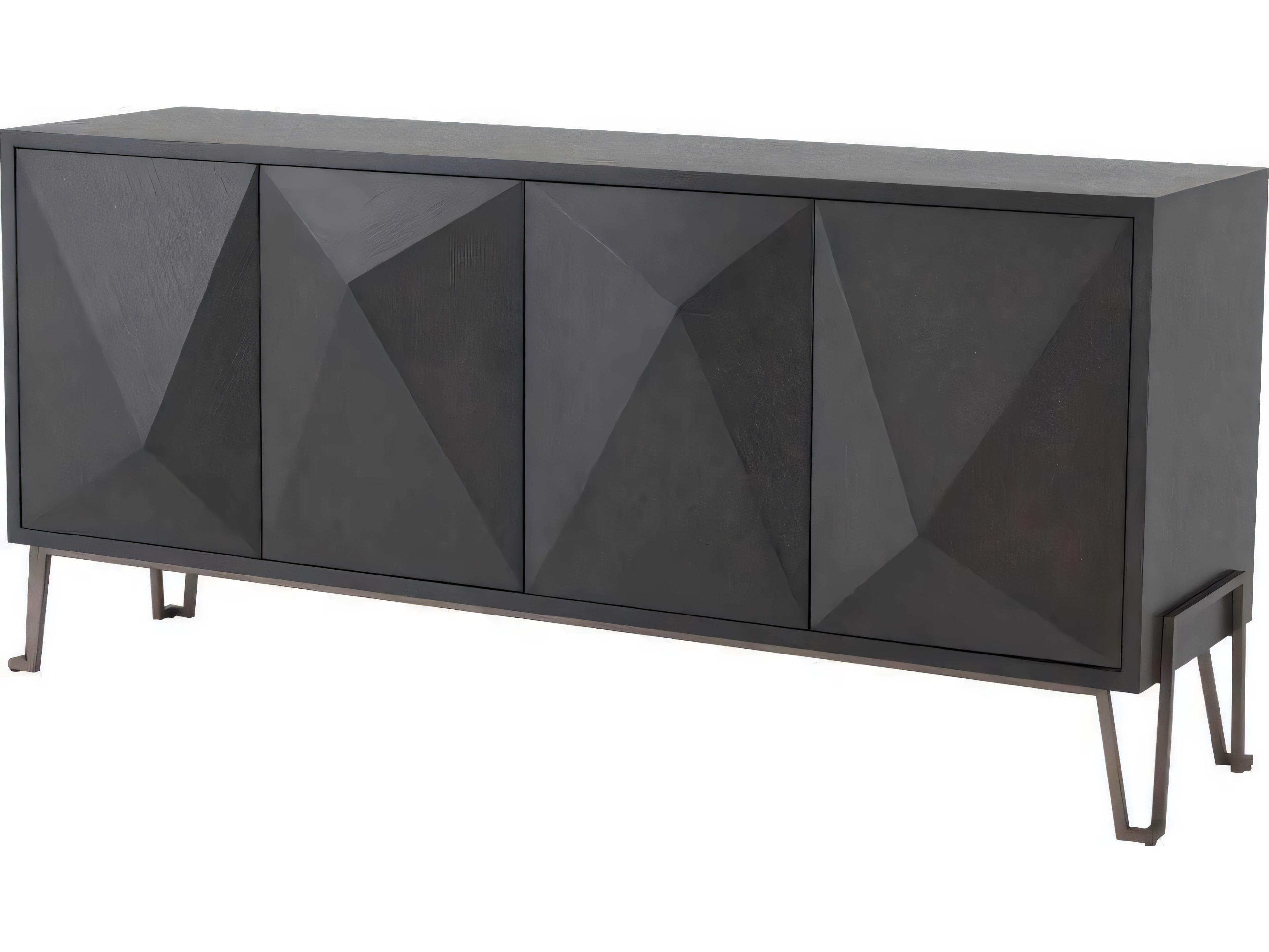 Eichholtz Highland Charcoal Brown Oak Veneer Dresser