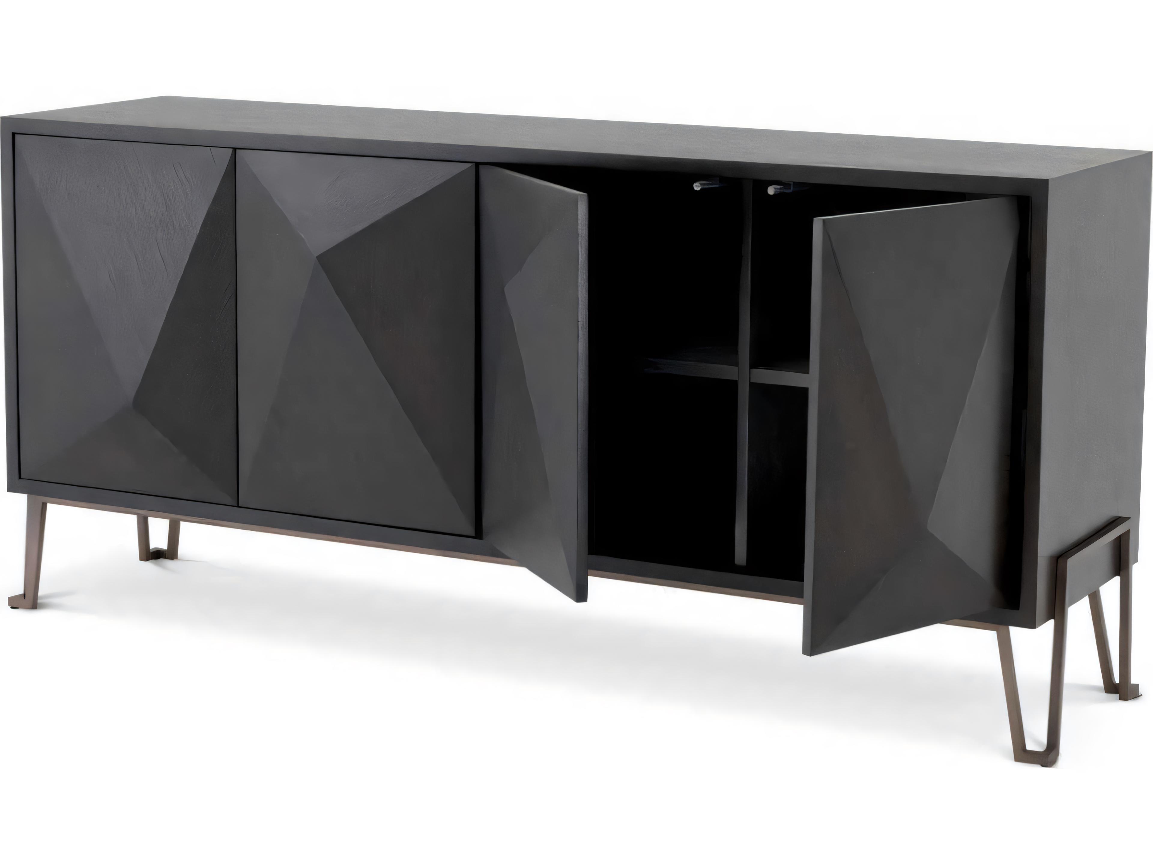 Eichholtz Highland Charcoal Brown Oak Veneer Dresser