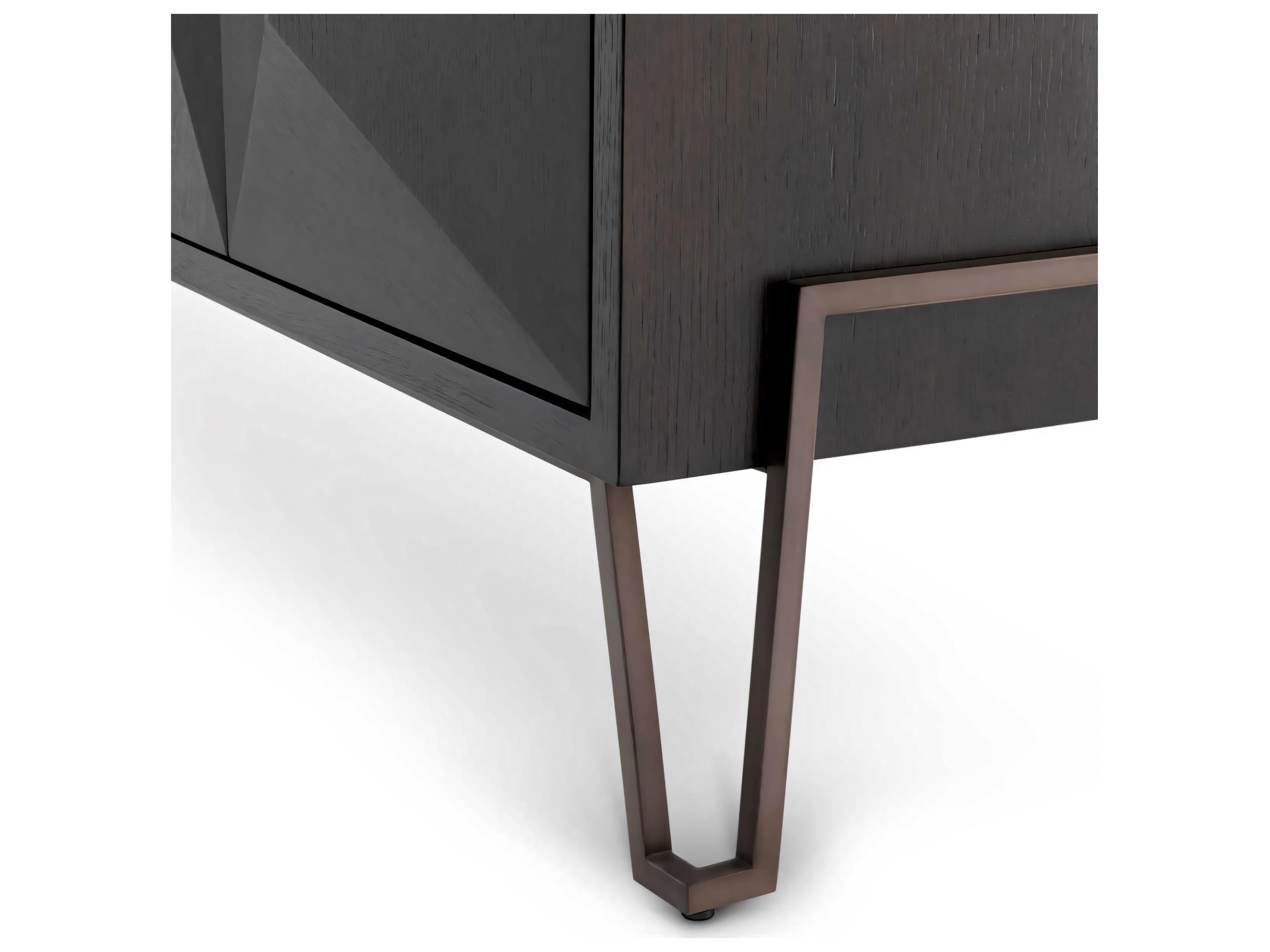 Eichholtz Highland Charcoal Brown Oak Veneer Dresser