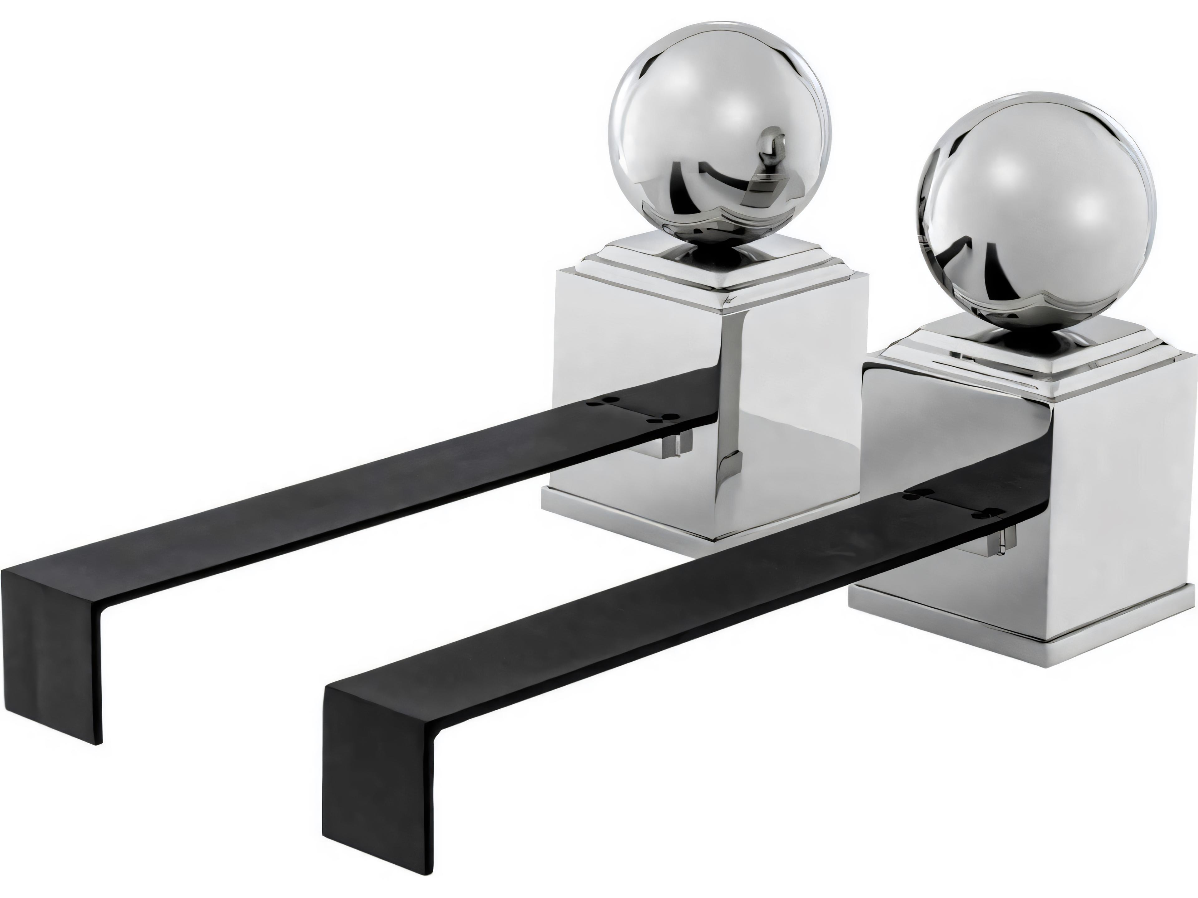 Eichholtz Viviers Nickel Andiron Set of 2