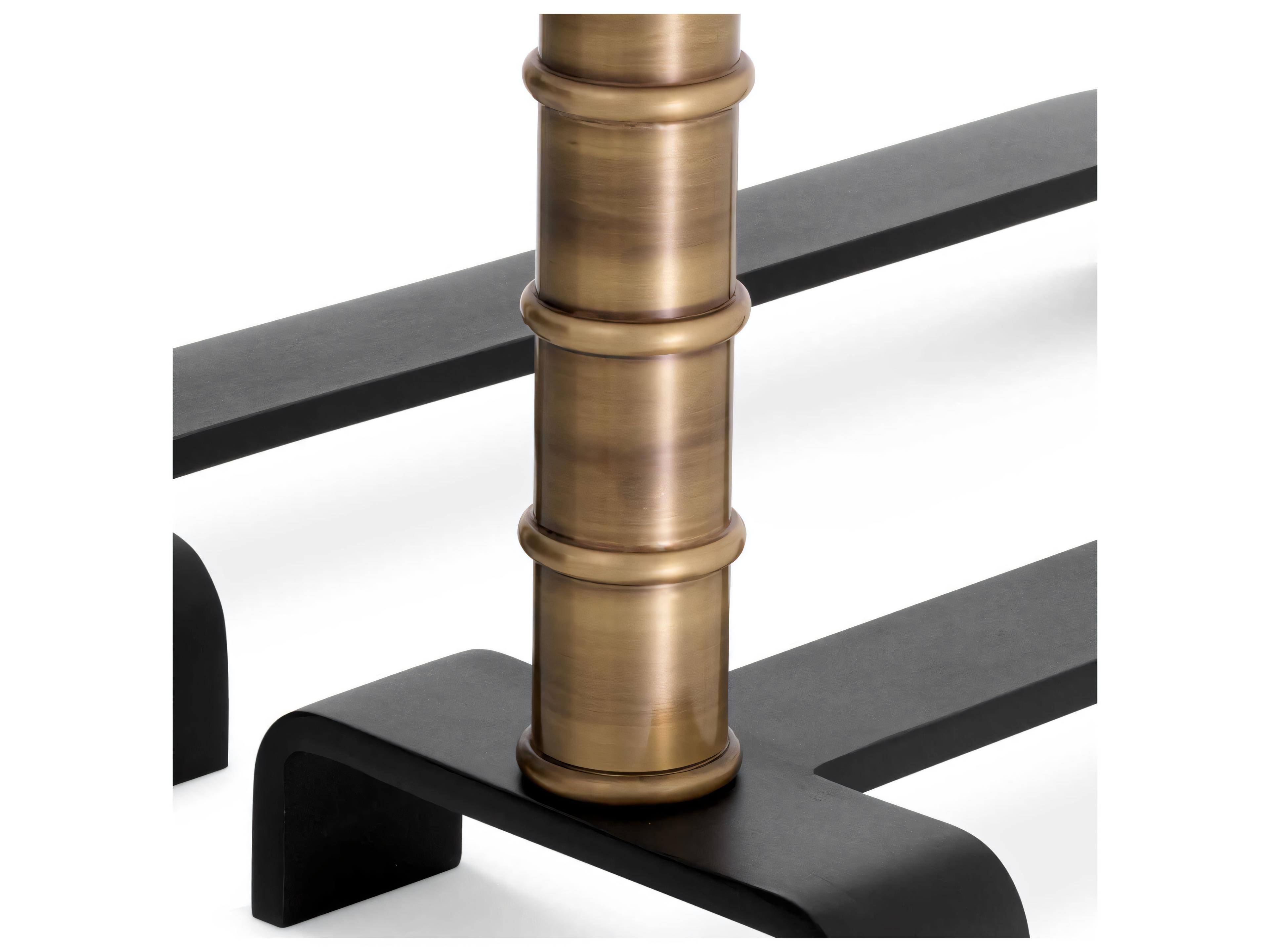 Eichholtz Vauxbons Vintage Brass Andiron Set of 2