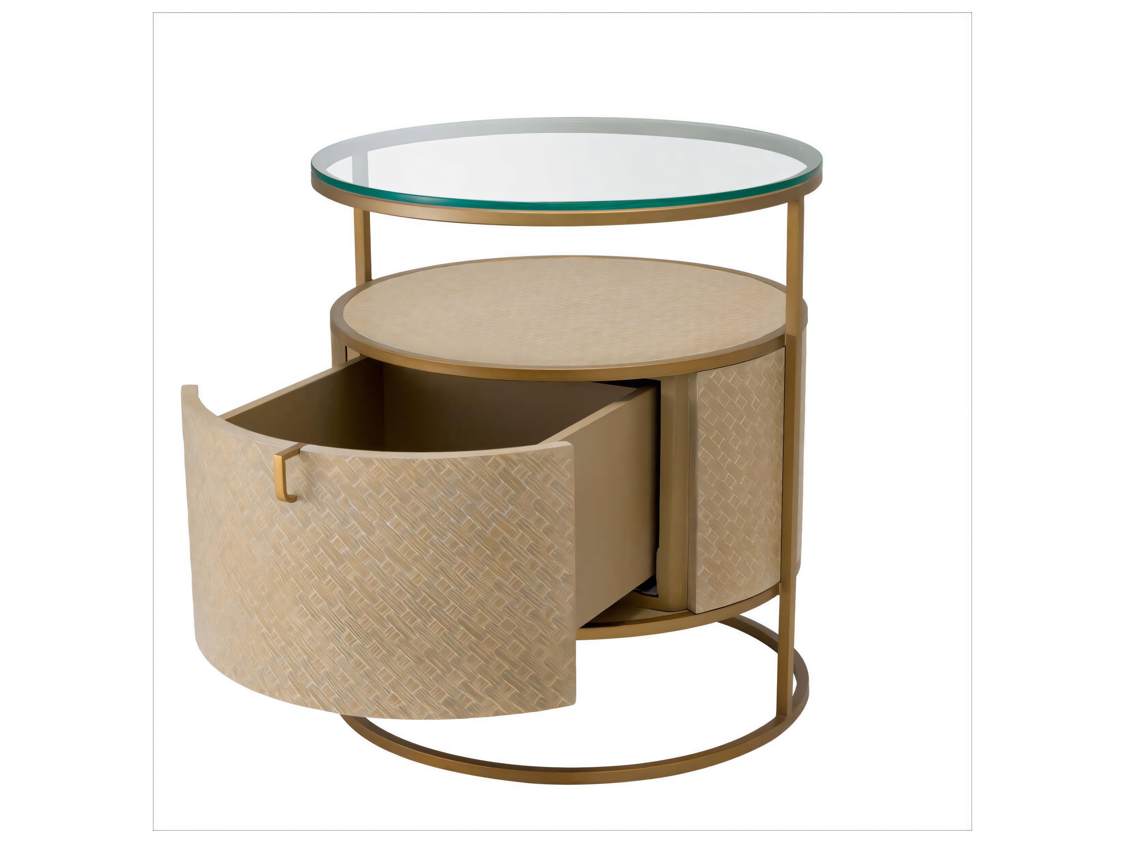 Eichholtz Napa Valley Woven Washed Oak Venee Nightstand