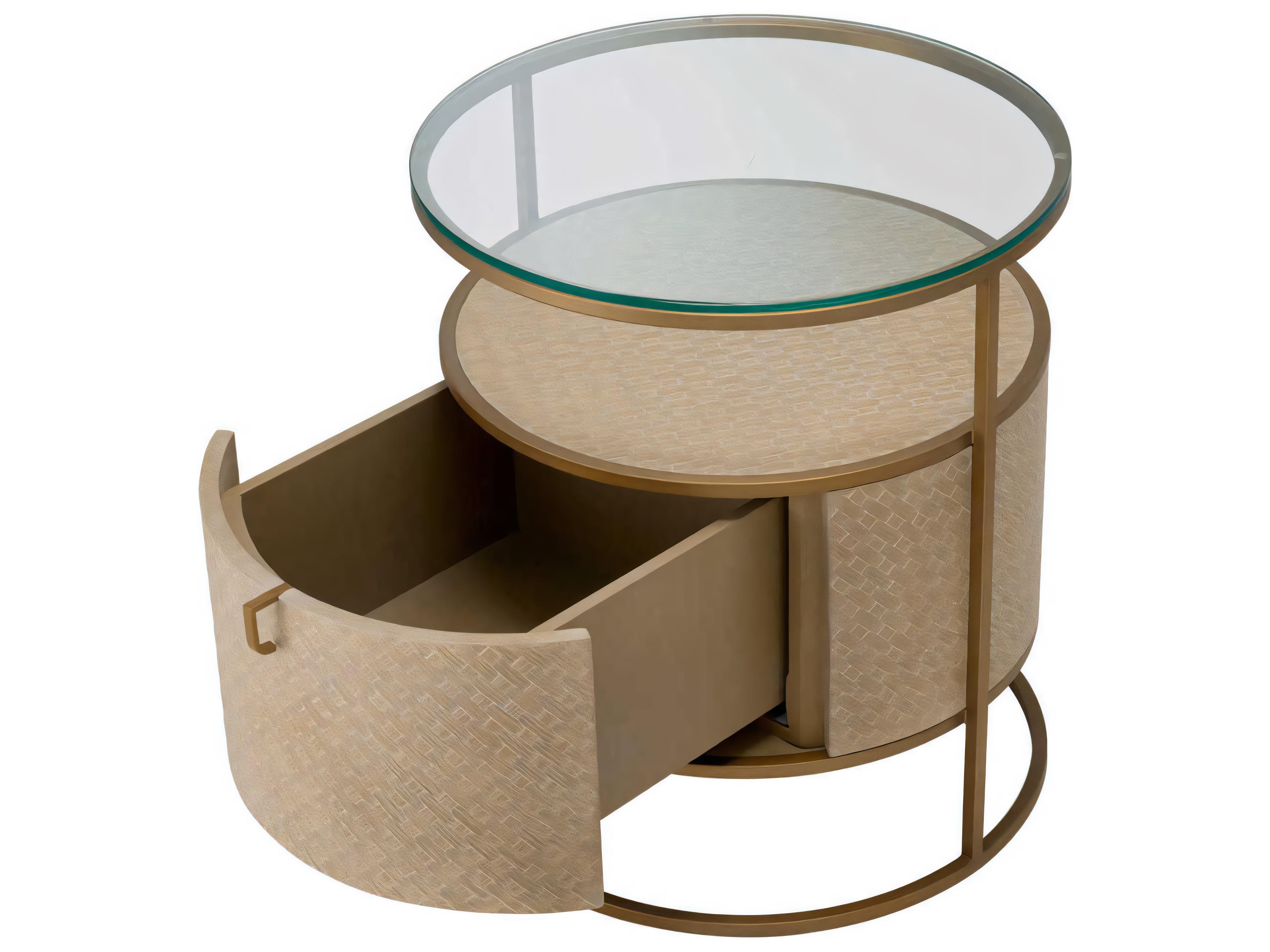 Eichholtz Napa Valley Woven Washed Oak Venee Nightstand