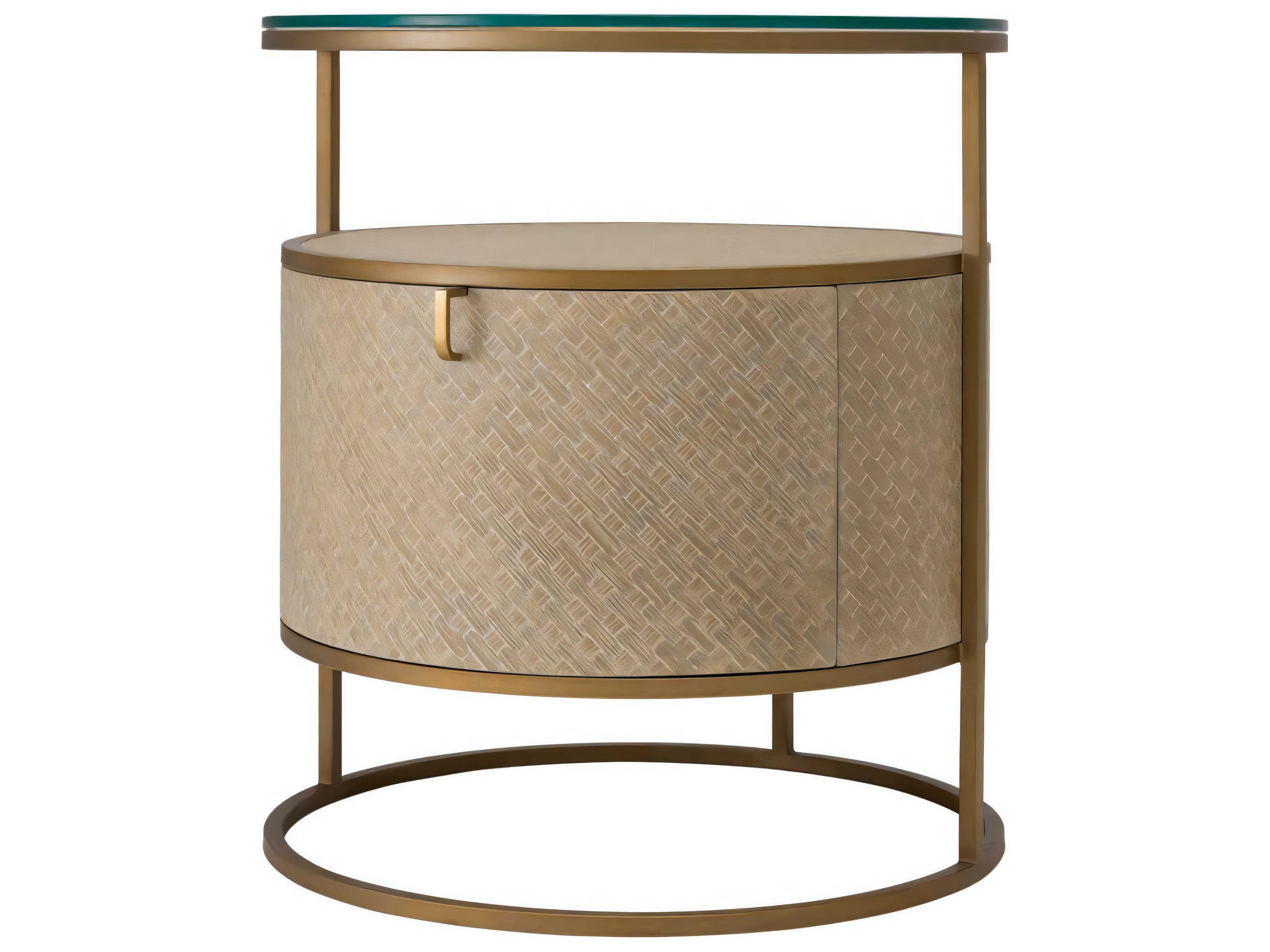 Eichholtz Napa Valley Woven Washed Oak Venee Nightstand