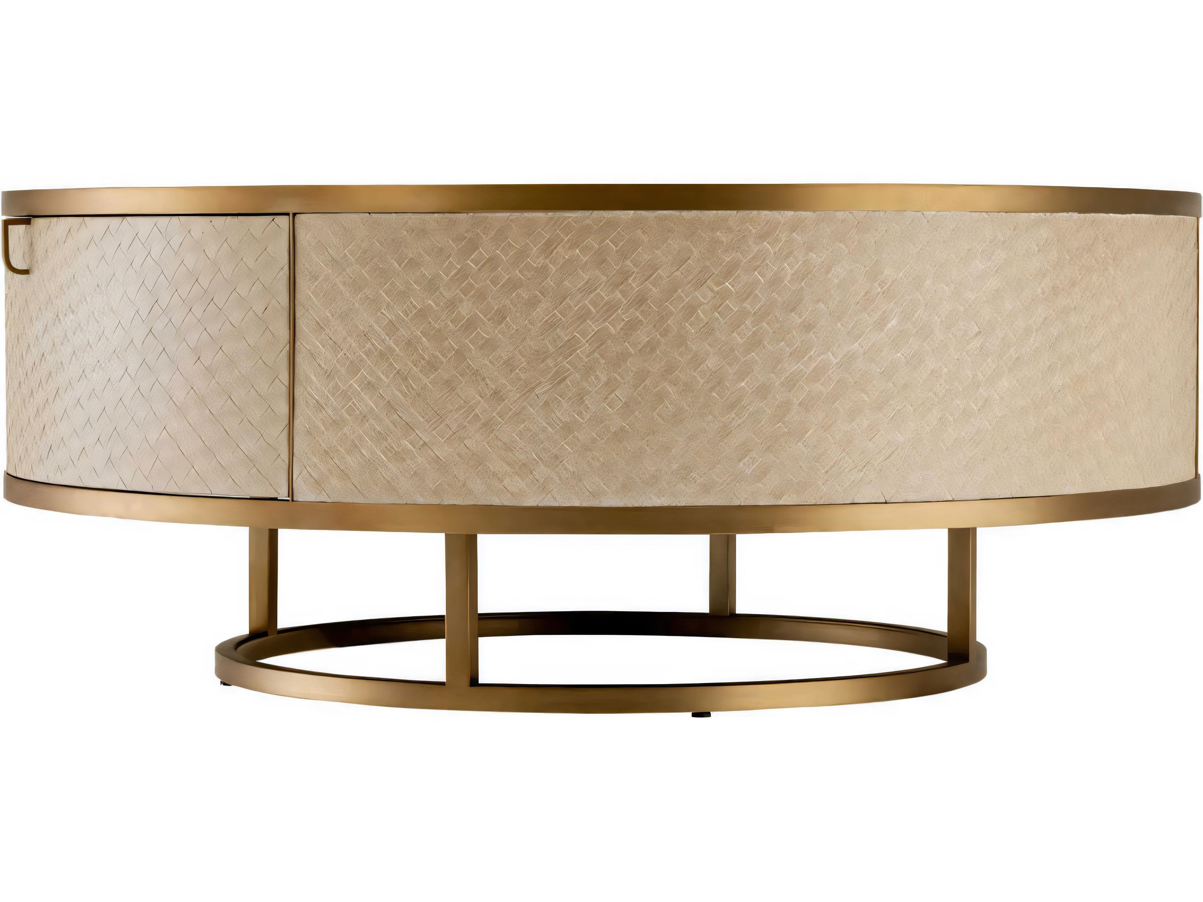 Eichholtz Napa Valley Woven Washed Oak Veneer Coffee Table