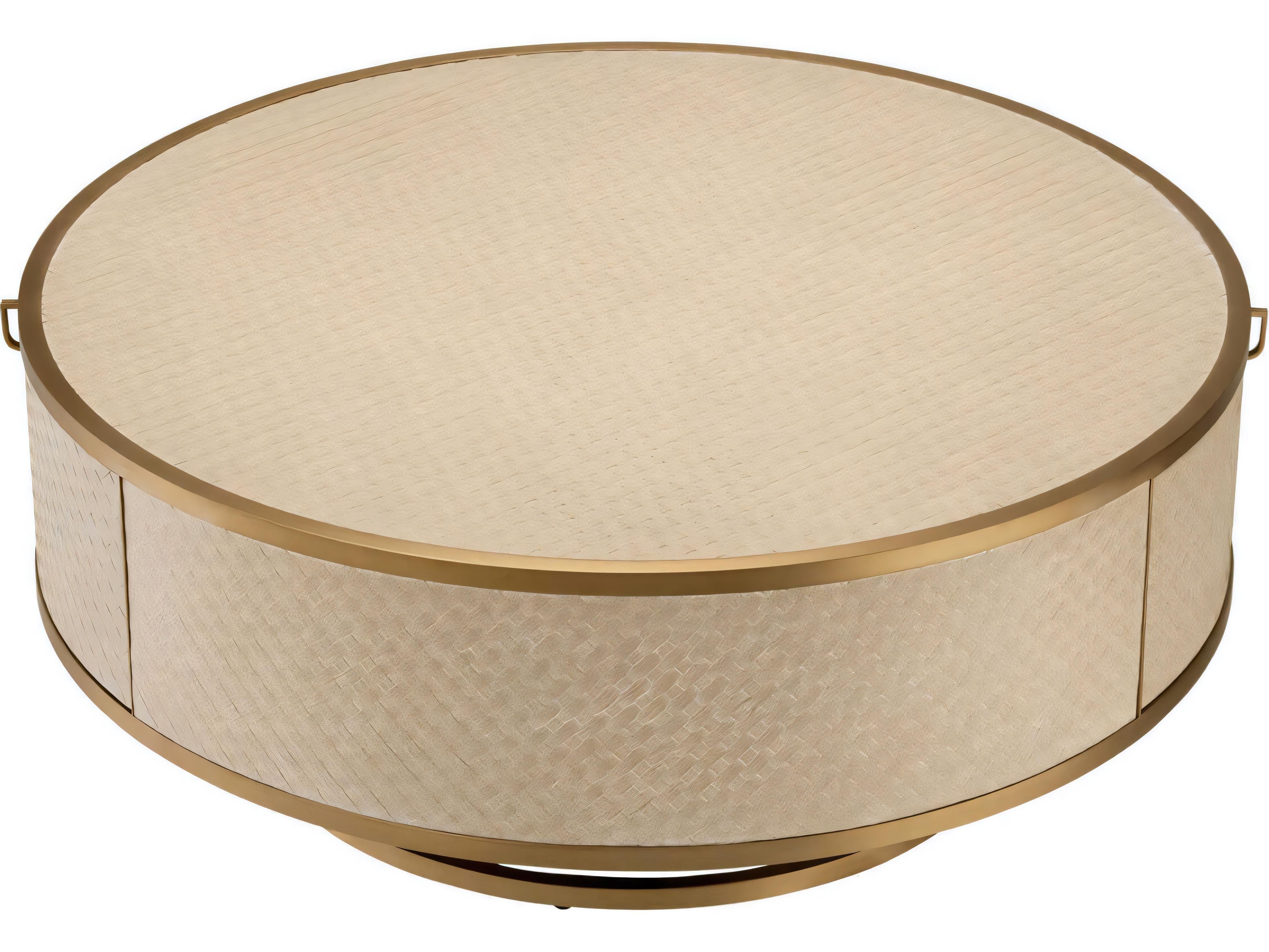 Eichholtz Napa Valley Woven Washed Oak Veneer Coffee Table