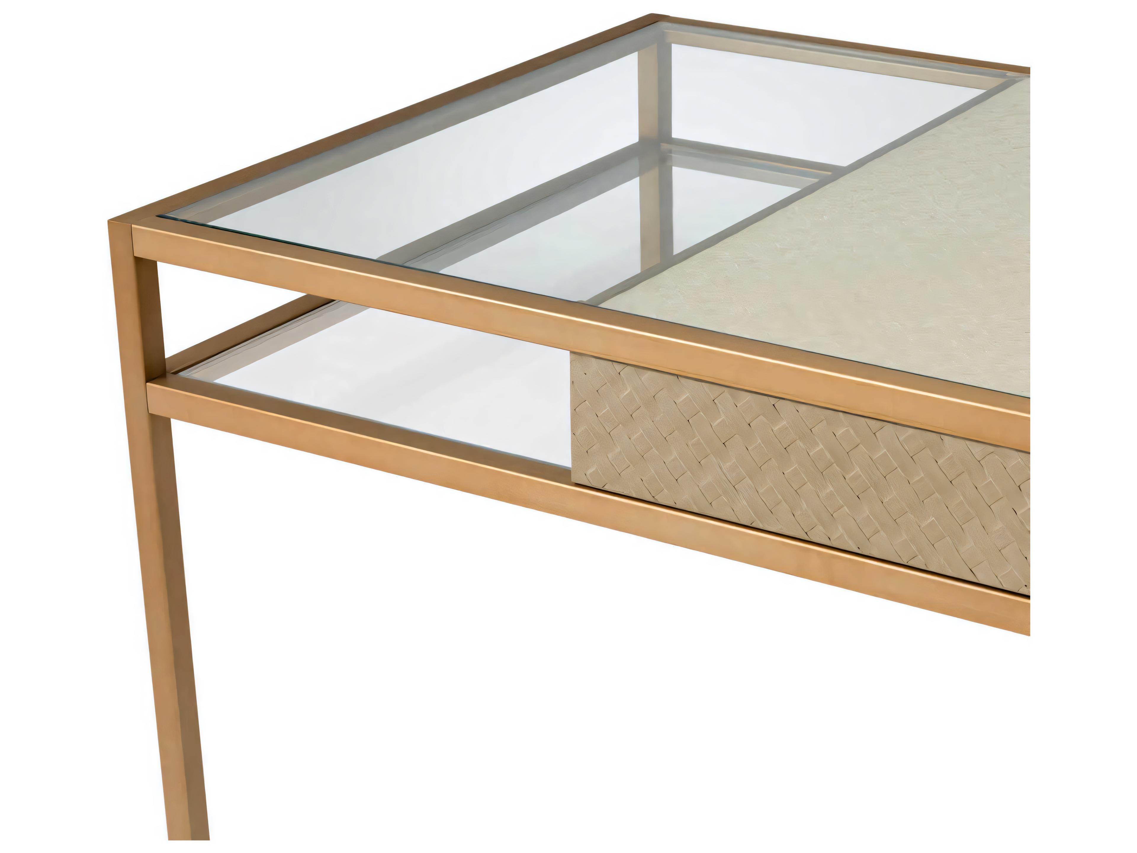 Eichholtz Napa Valley Woven Washed Oak Veneer Desk