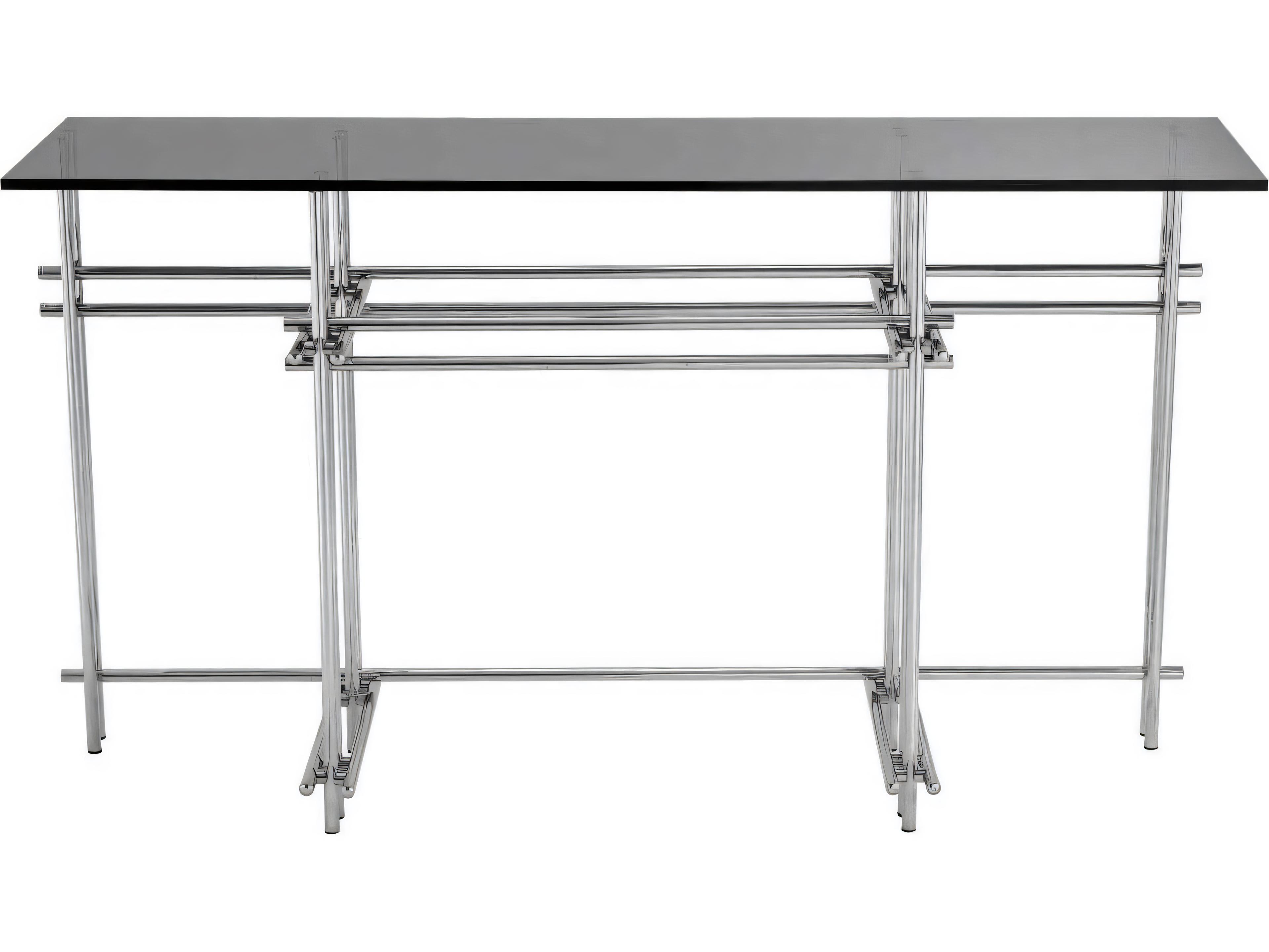 Eichholtz Quinn Polished Stainless Steel Console Table