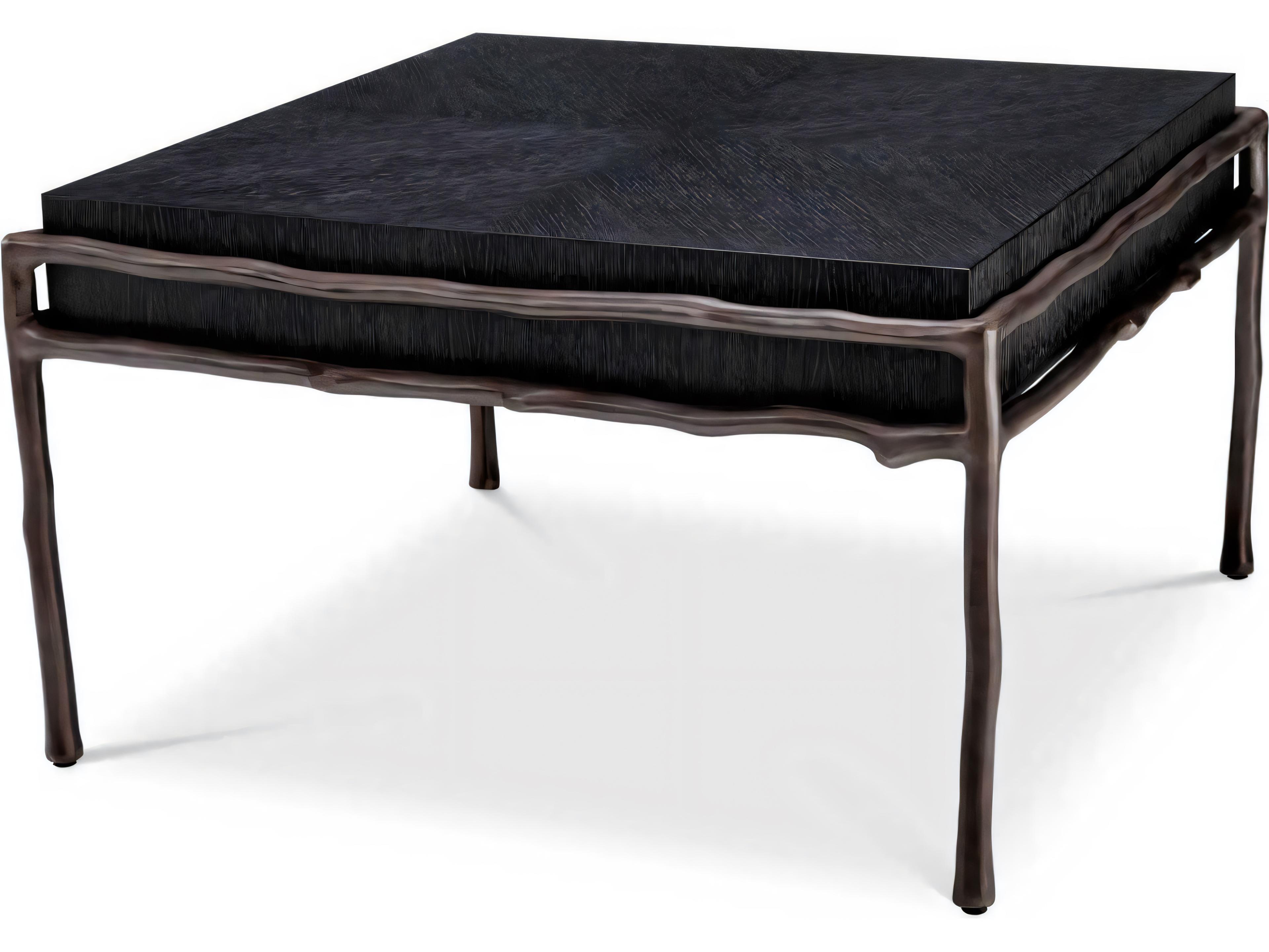 Eichholtz Premier Charcoal Grey Oak Veneer Side Table