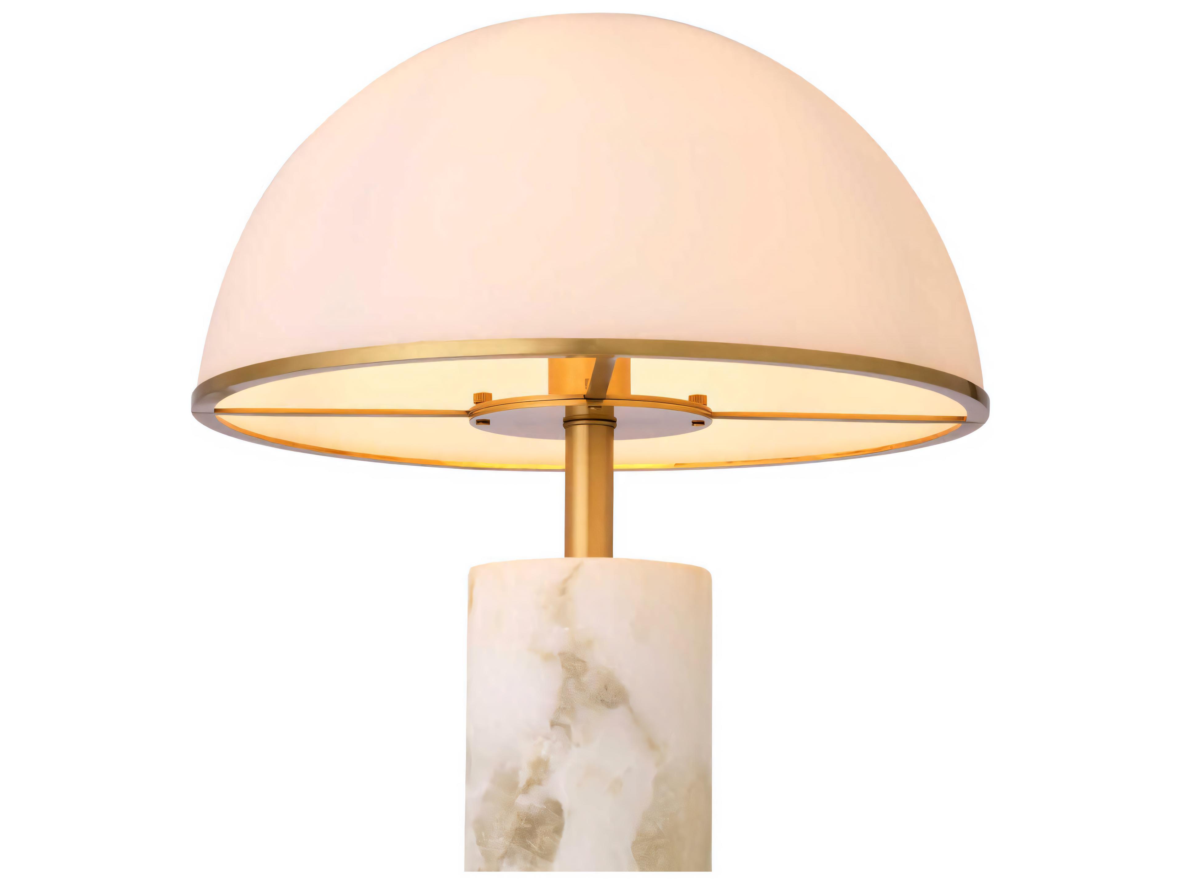 Eichholtz Vaneta Antique Brass Alabaster Table Lamp