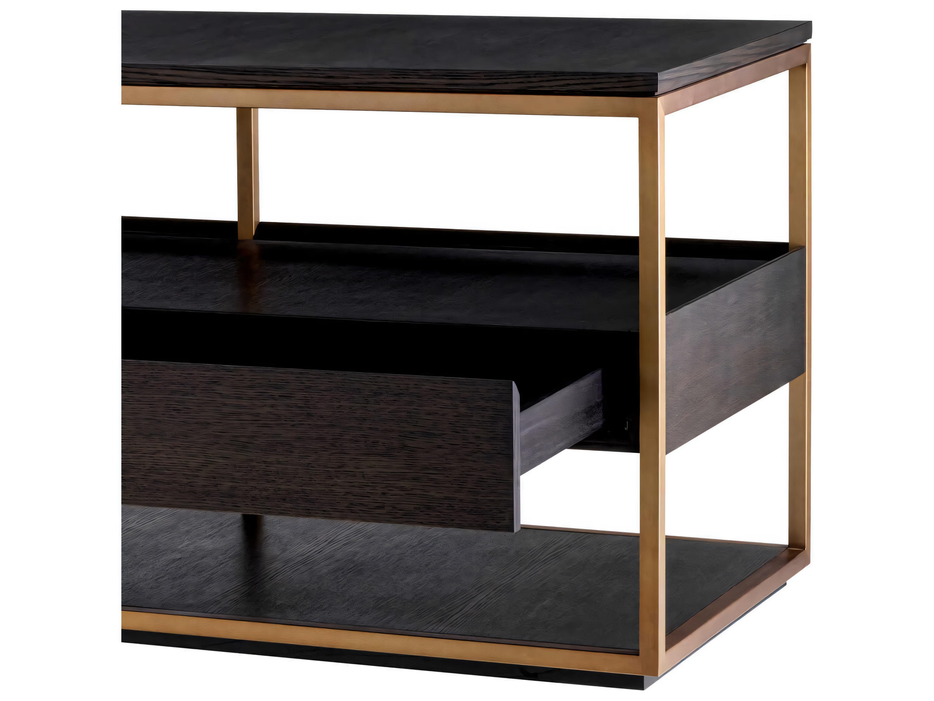 Eichholtz Parker L Mocha Straight Oak Veneer Tv Cabinet