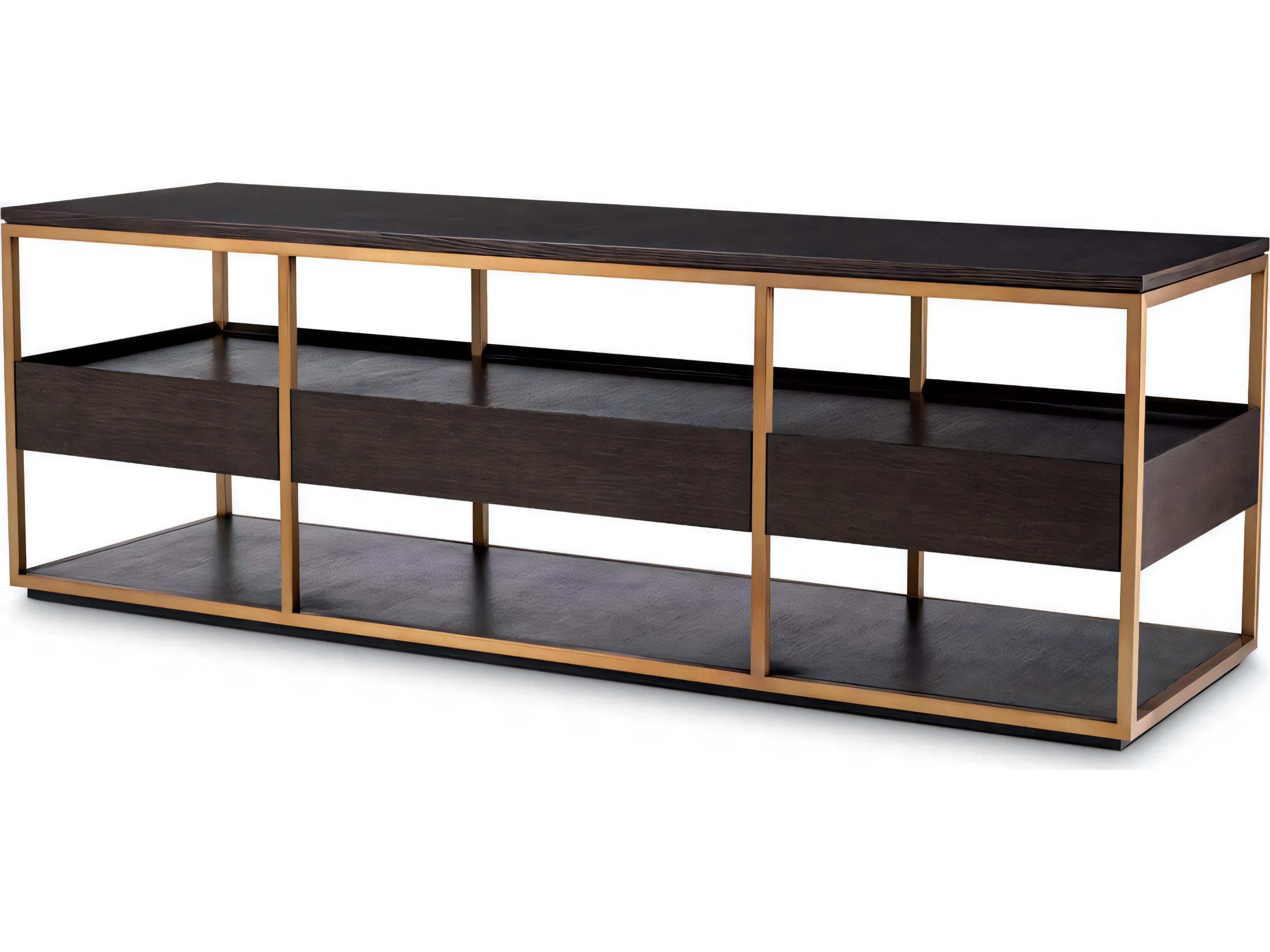 Parker S Mocha Straight Oak Veneer Tv Cabinet