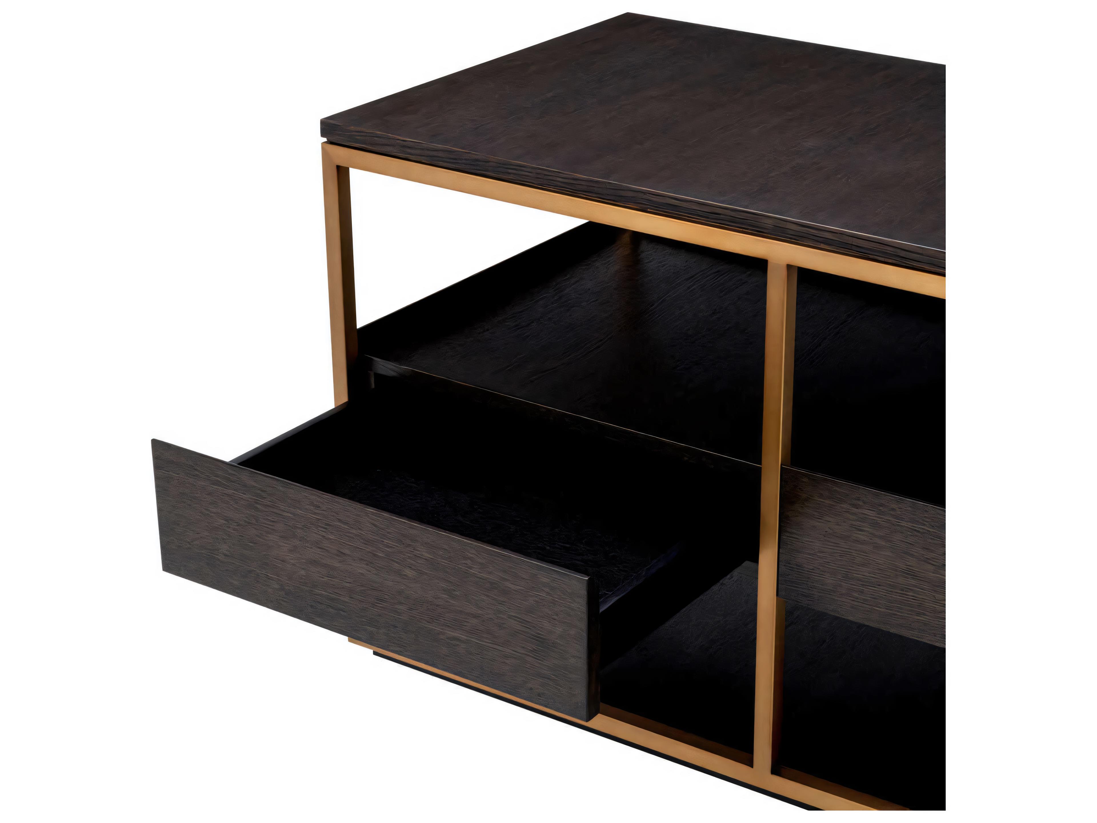 Eichholtz Parker S Mocha Straight Oak Veneer Tv Cabinet