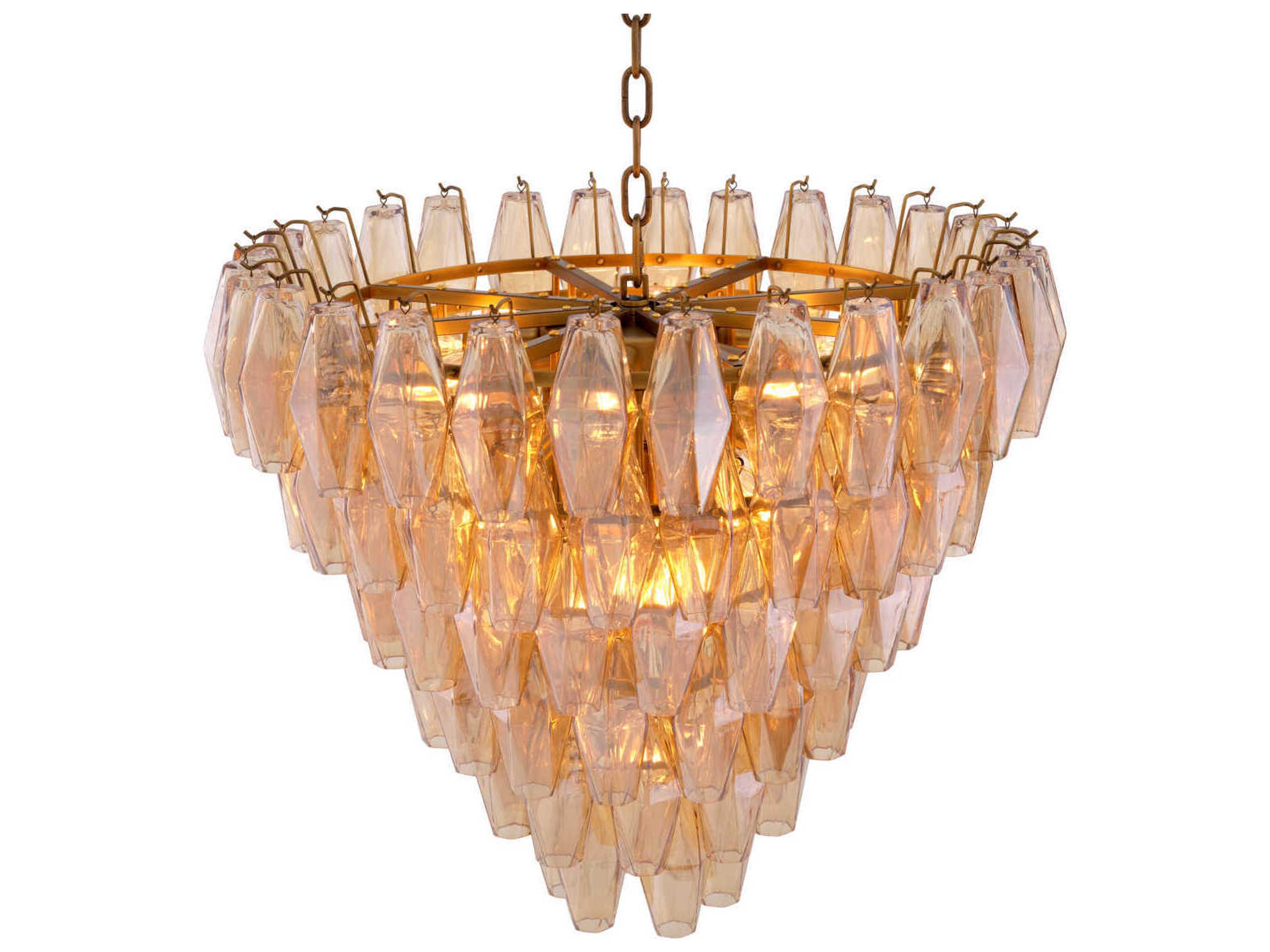 Eichholtz Benini S Antique Brass Chandelier