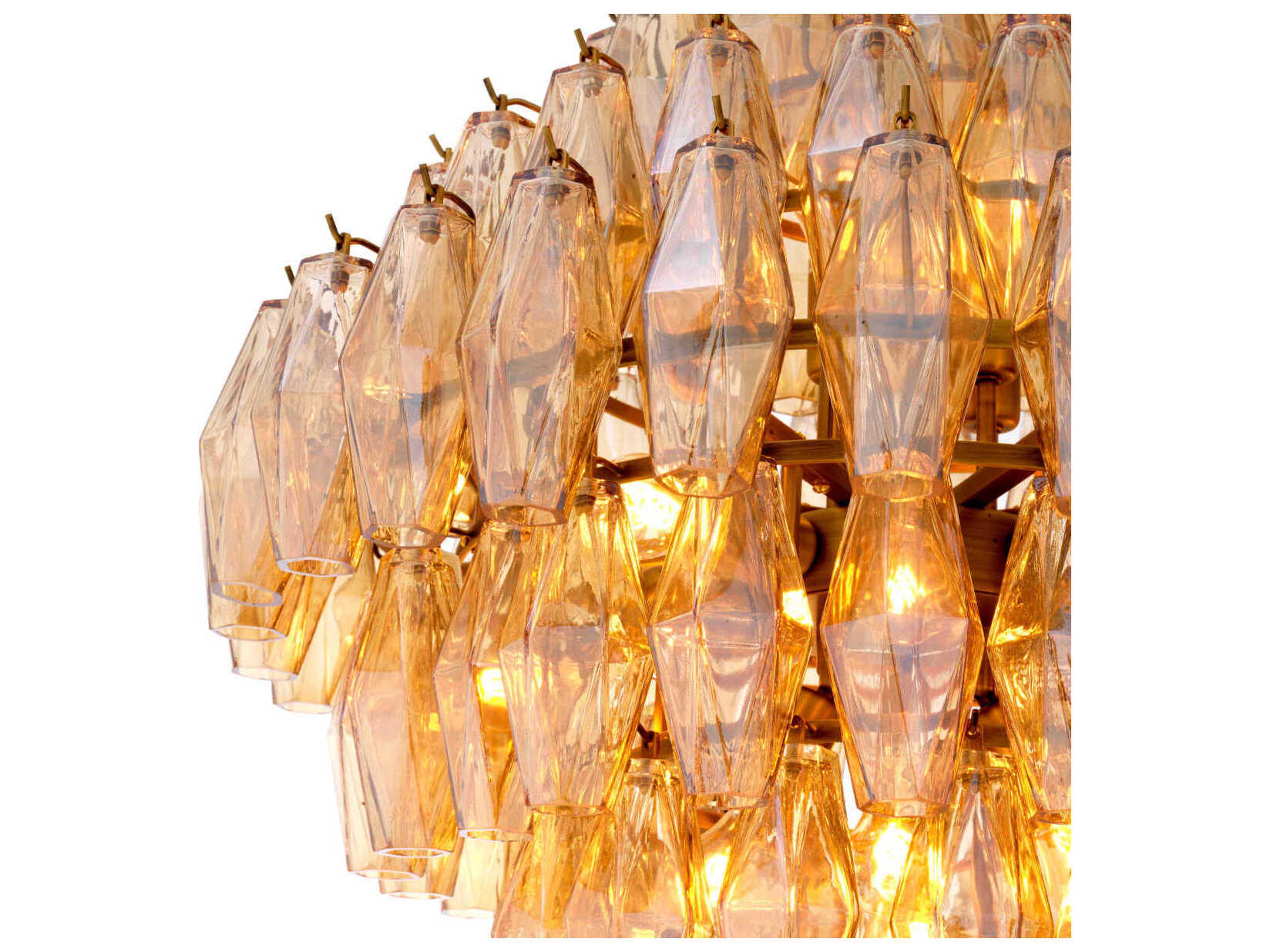 Eichholtz Benini L Antique Brass Chandelier