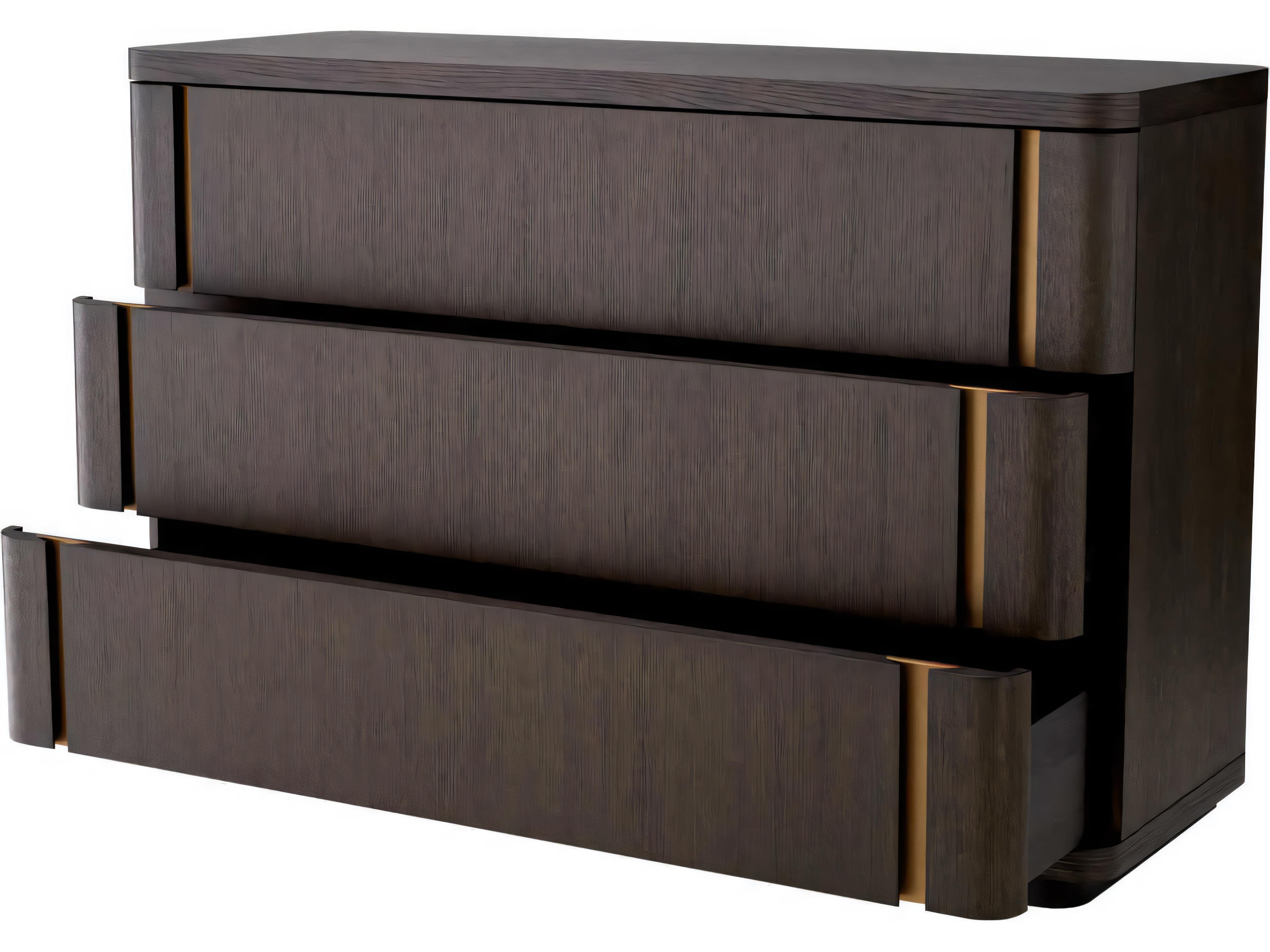 Eichholtz Dresser Modesto S Mocha Oak Veneer Drawer