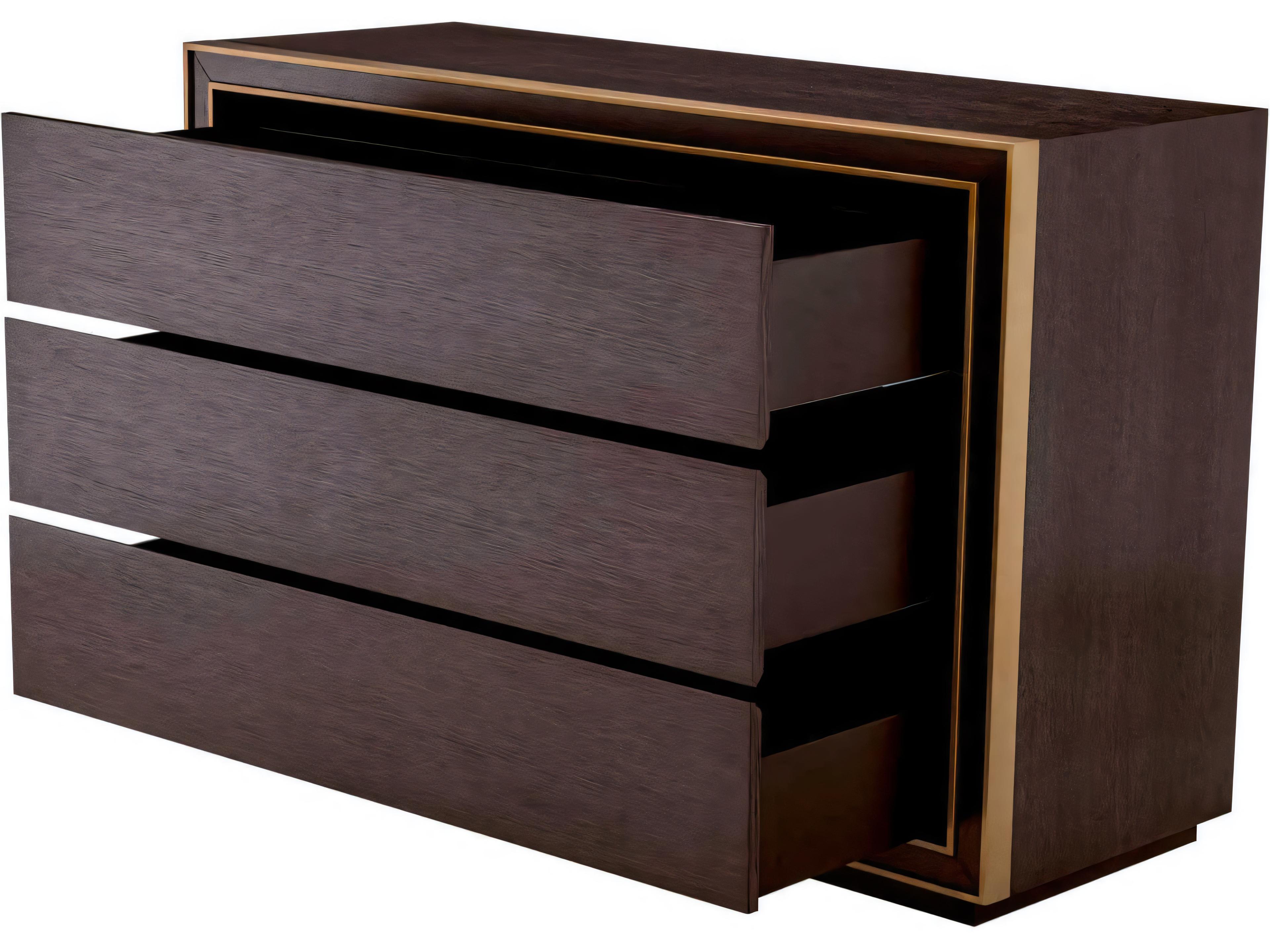 Eichholtz Dresser Camelot S Brown Oak Veneer Drawer