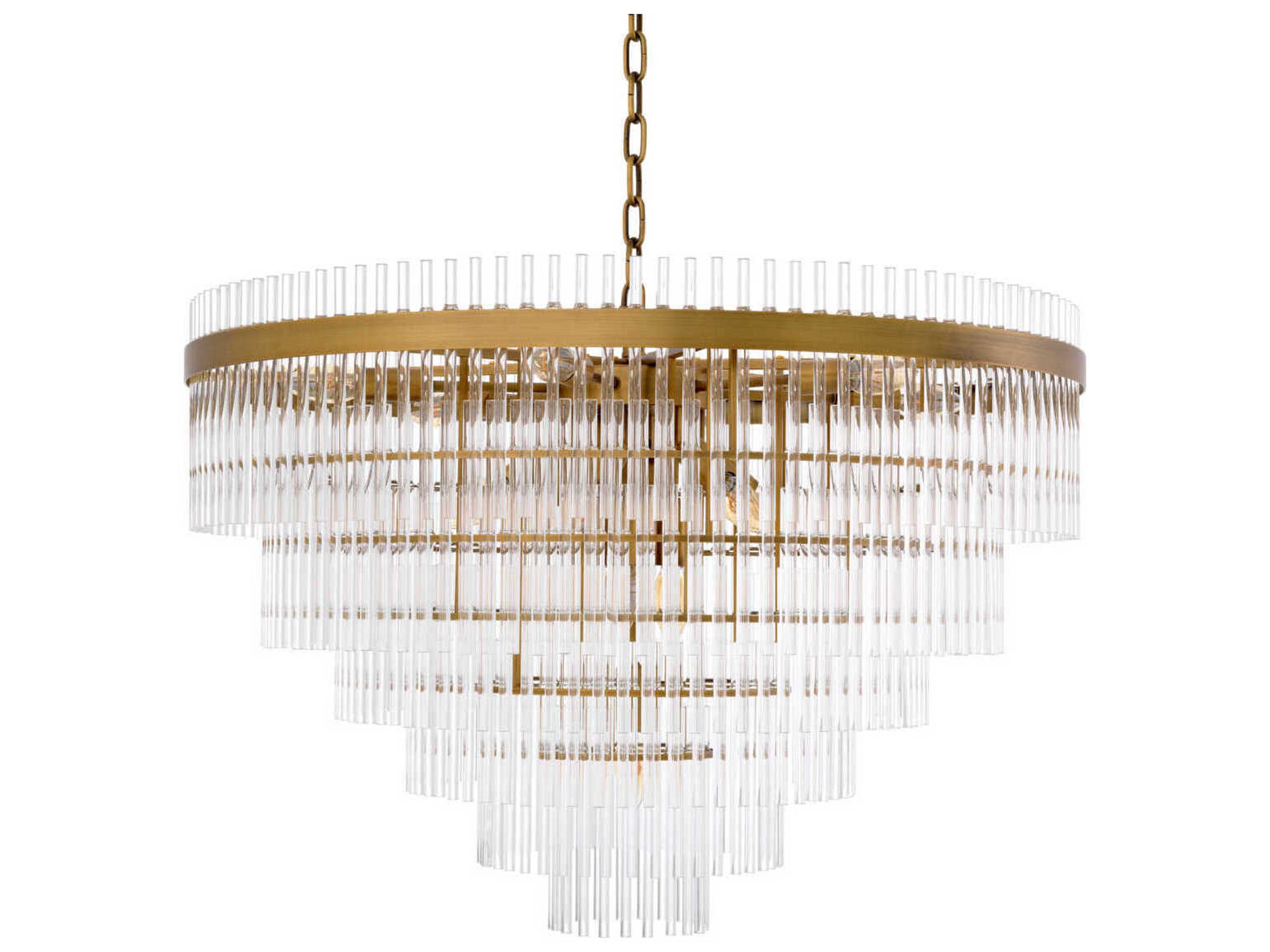 Eichholtz East Single Antique Brass Chandelier