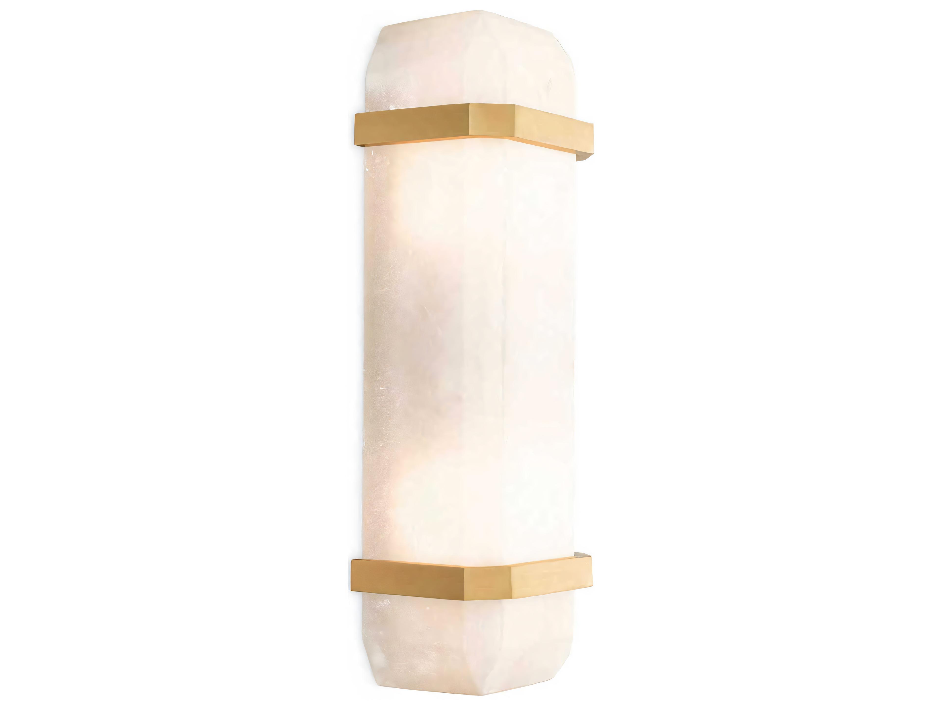 Pandora Wall Lamp Alabaster and Antique Brass