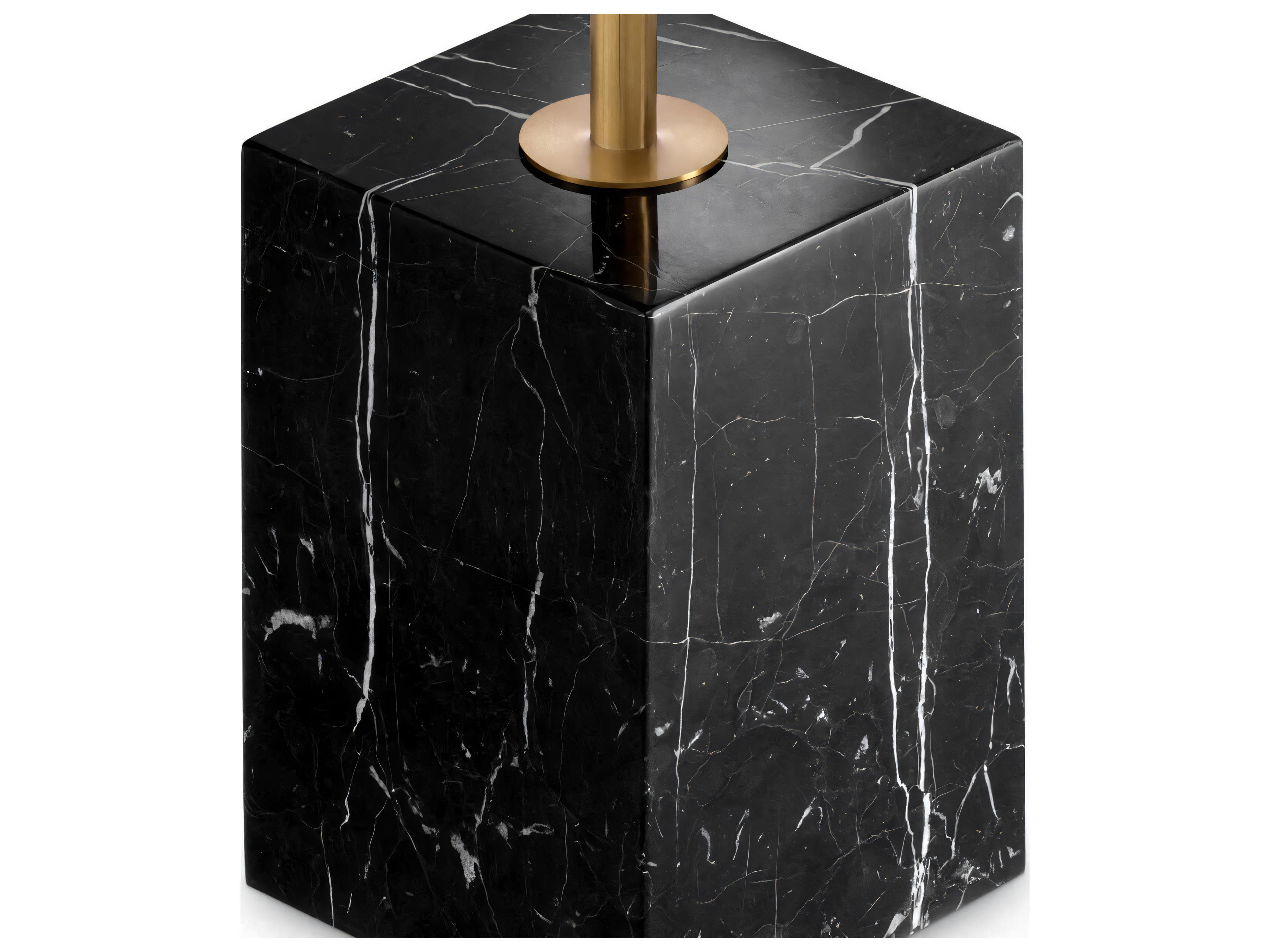 Eichholtz Cole Brushed Brass Black Marble Side Table