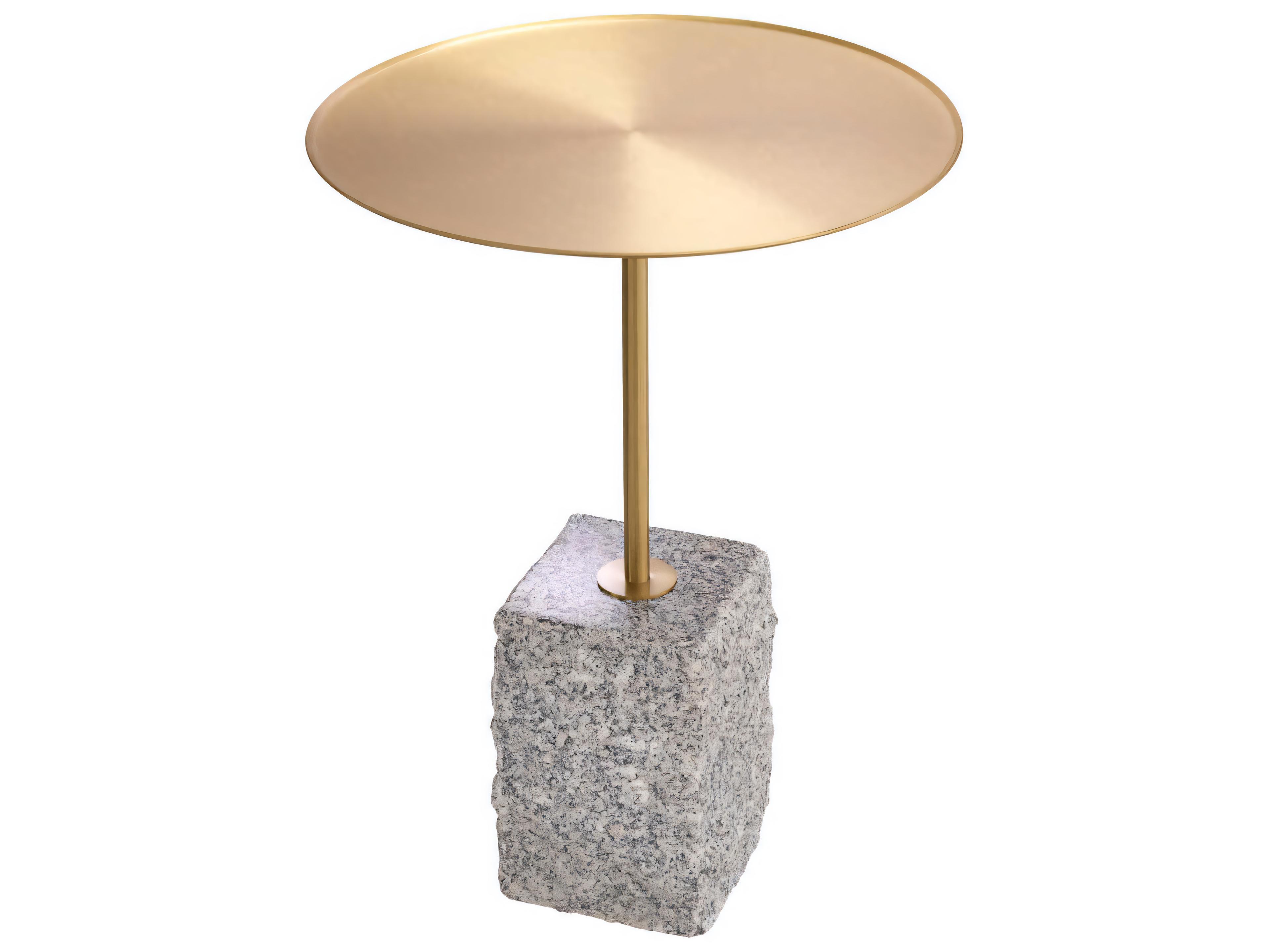 Eichholtz Cole Brushed Brass Granite Side Table