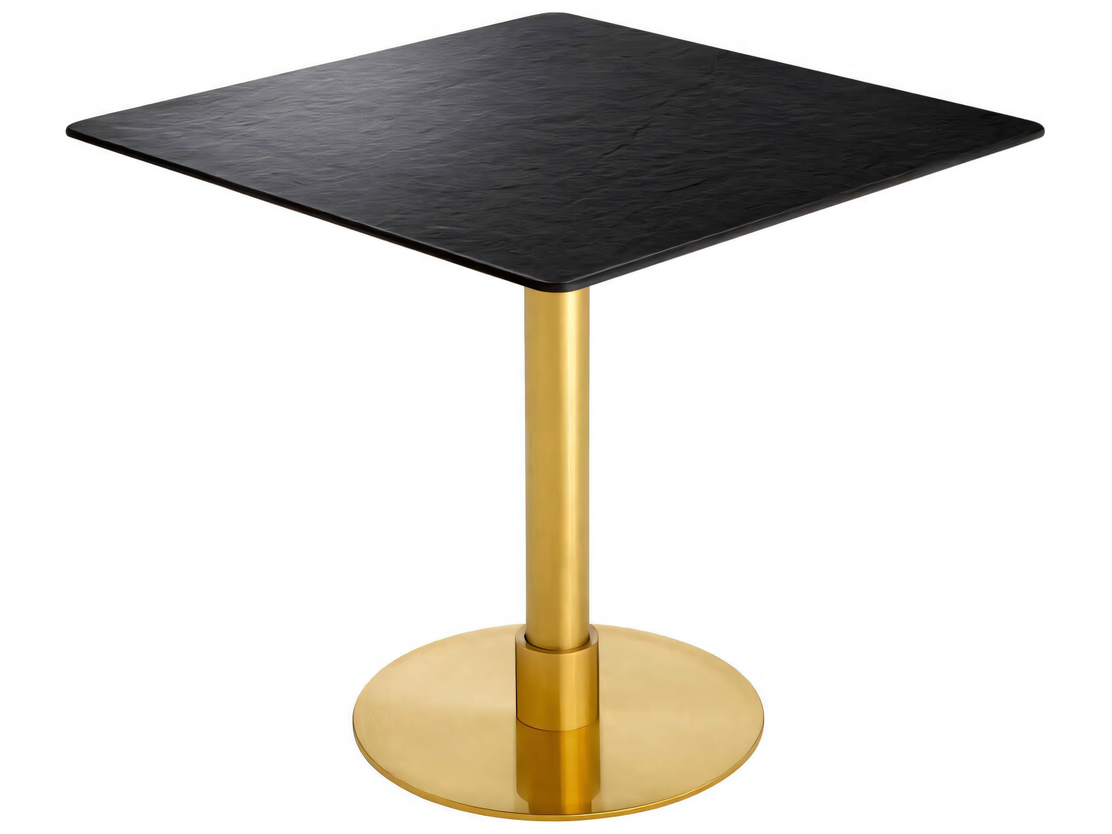 Eichholtz Terzo Square Brushed Brass Dining Table