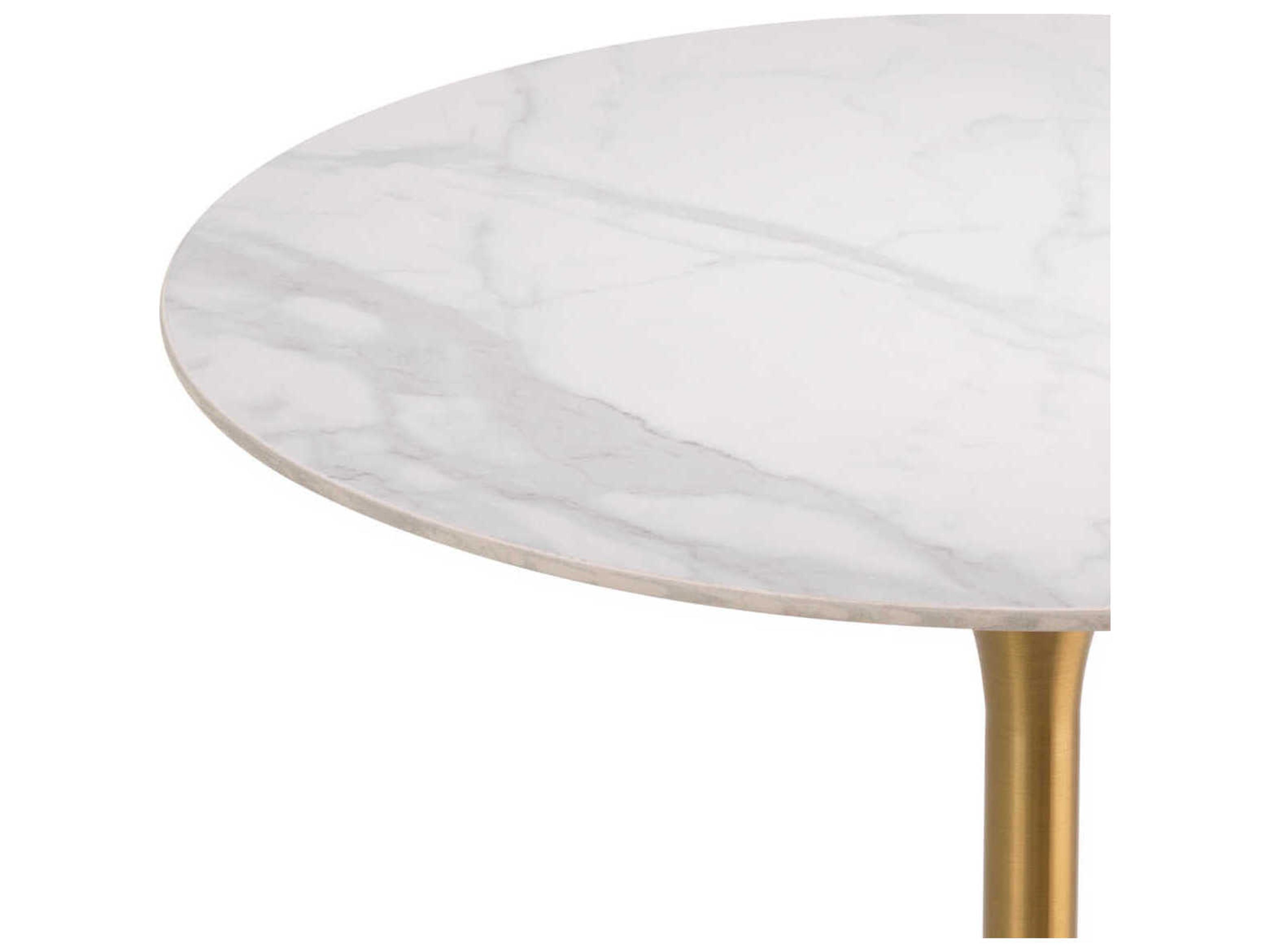 Eichholtz Tazio White Marble Look Top Bar Table