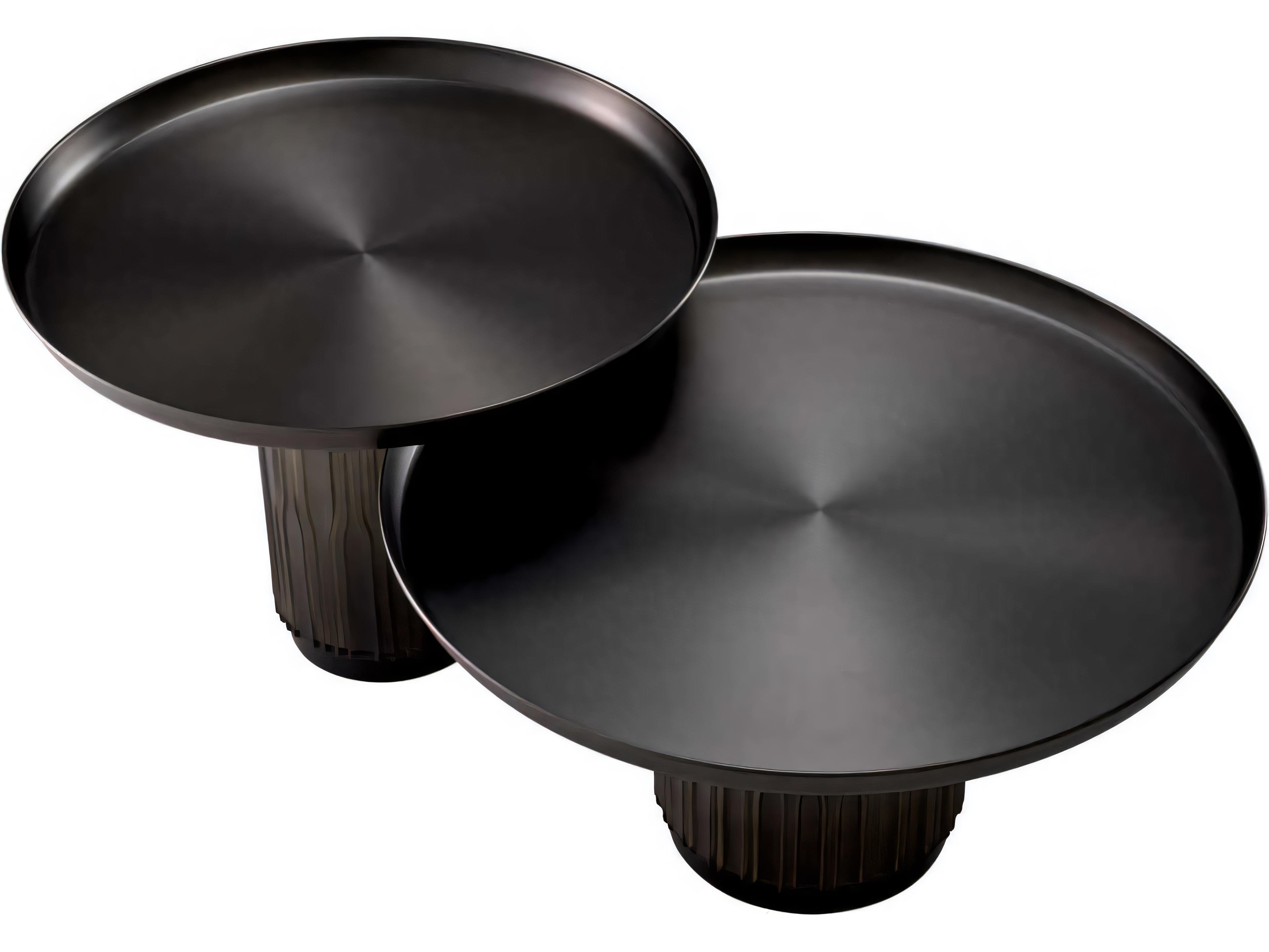 Eichholtz Zachary Gunmetal Set of 2 Coffee Table