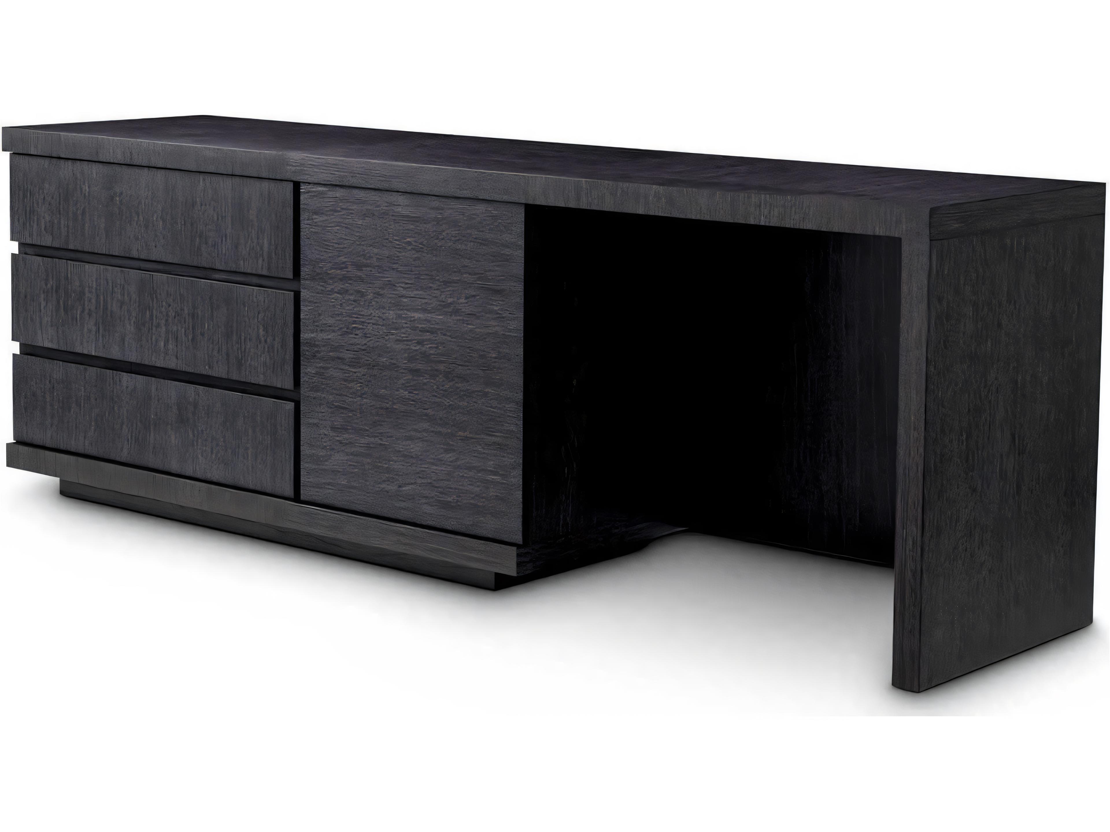 Crosby Charcoal Grey Oak Veneer Desk