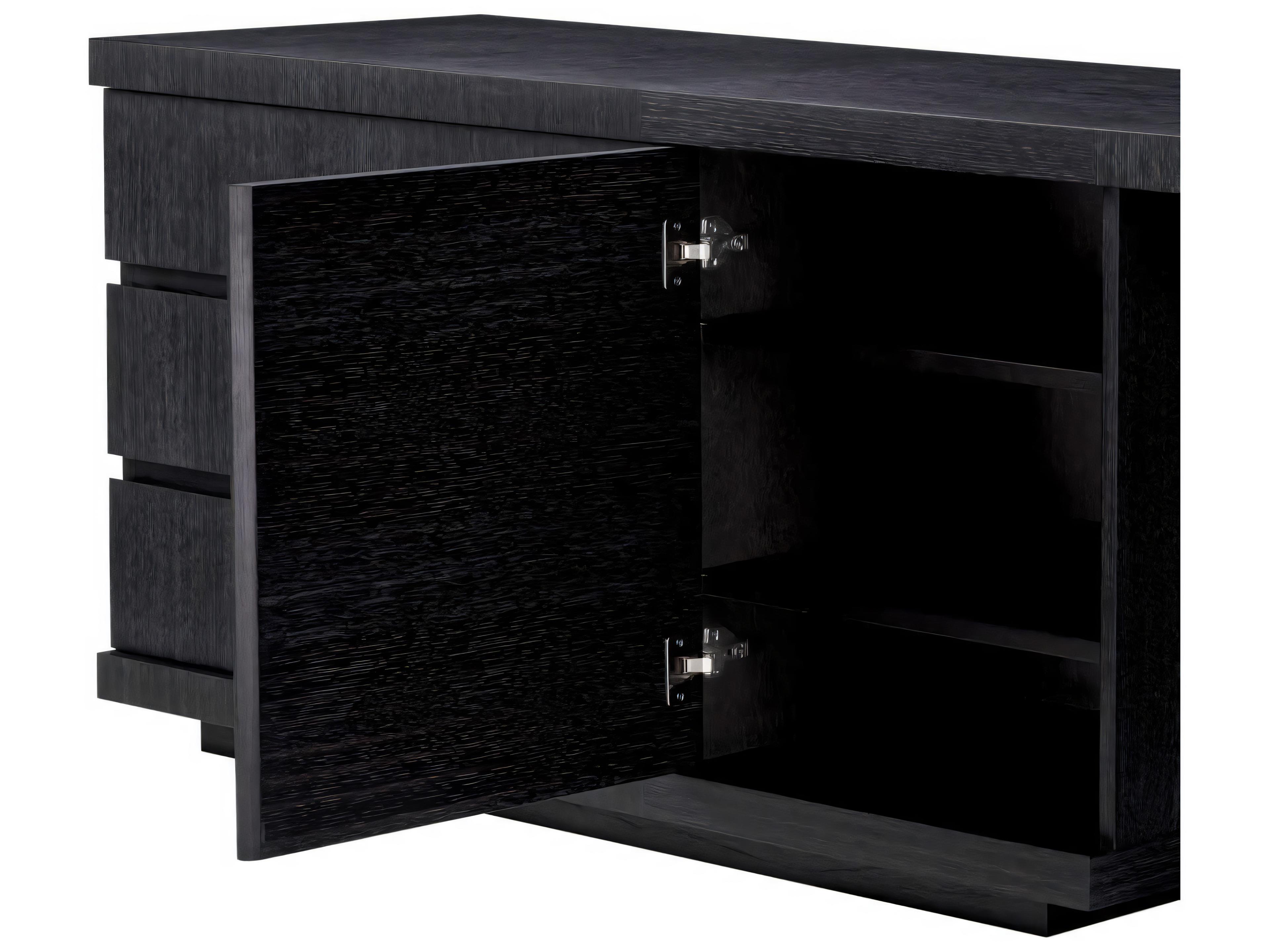 Eichholtz Crosby Charcoal Grey Oak Veneer Desk